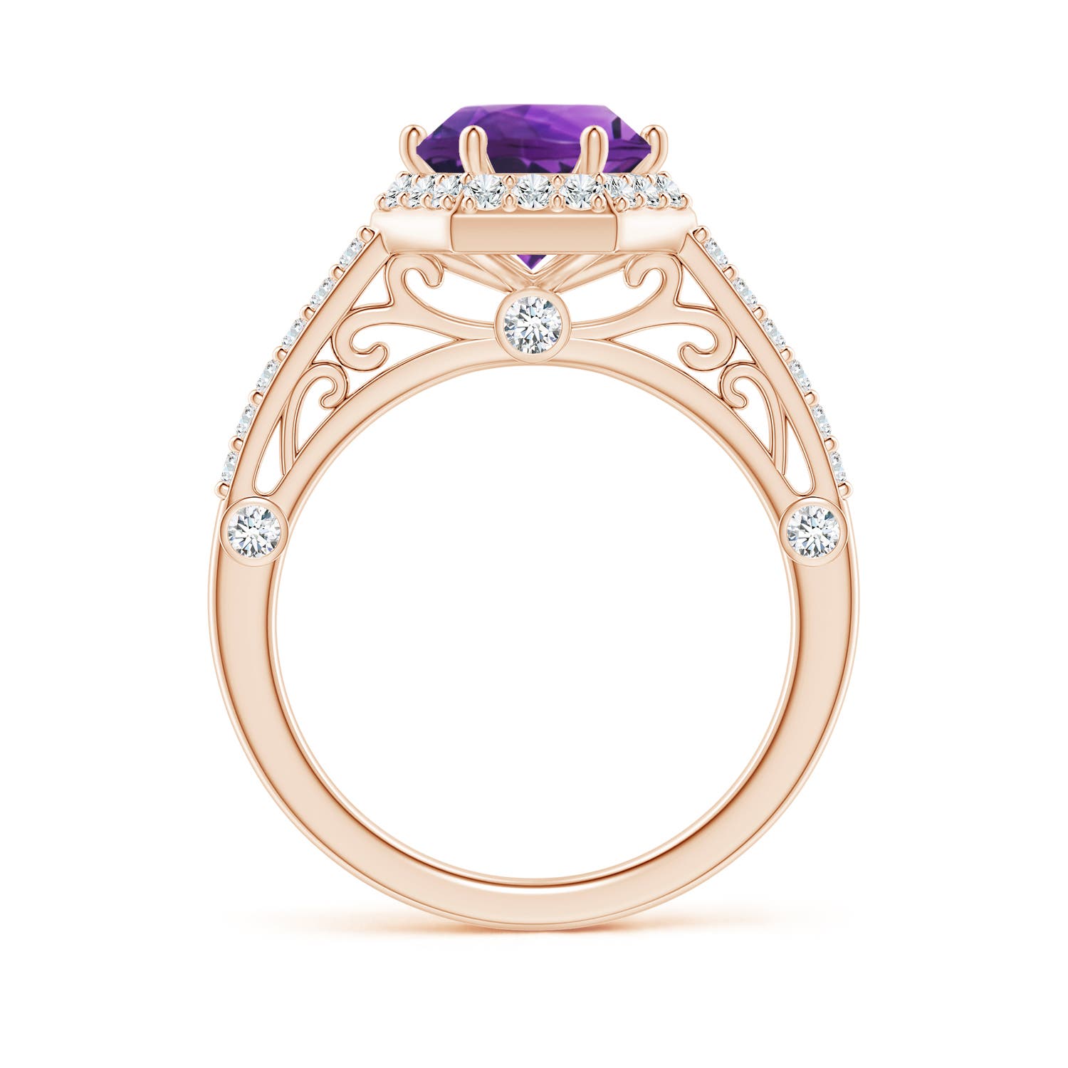 AAAA - Amethyst / 2.14 CT / 14 KT Rose Gold