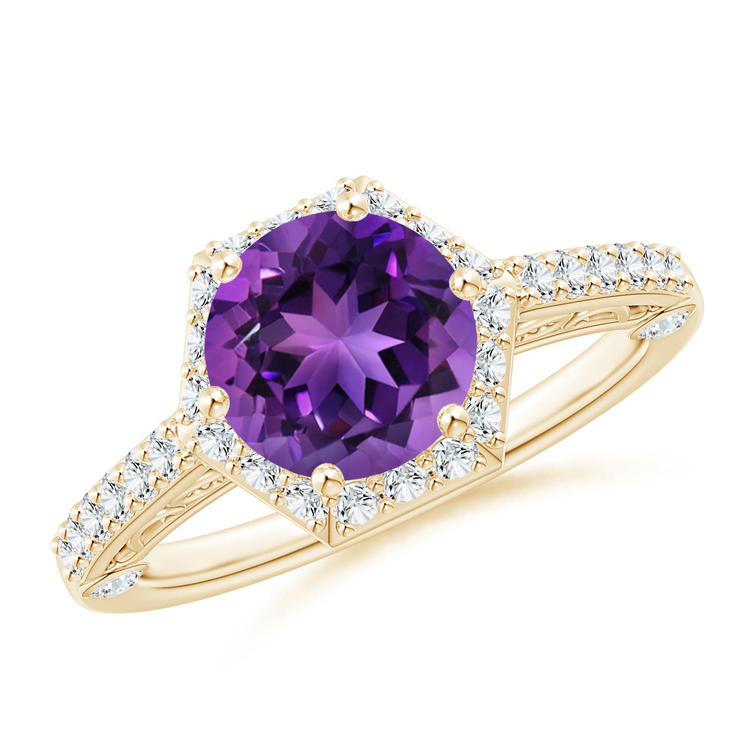 AAAA - Amethyst / 2.14 CT / 14 KT Yellow Gold