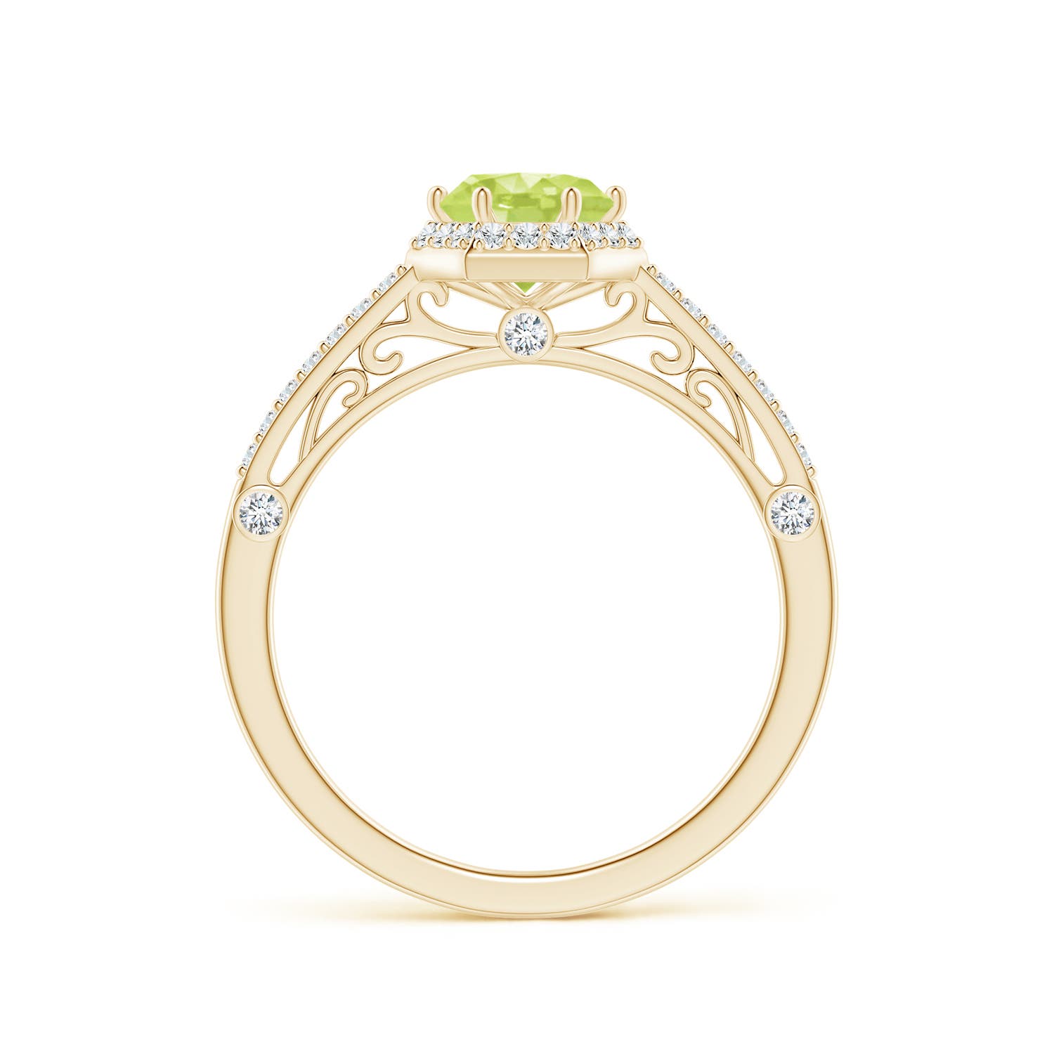 A - Peridot / 1.23 CT / 14 KT Yellow Gold