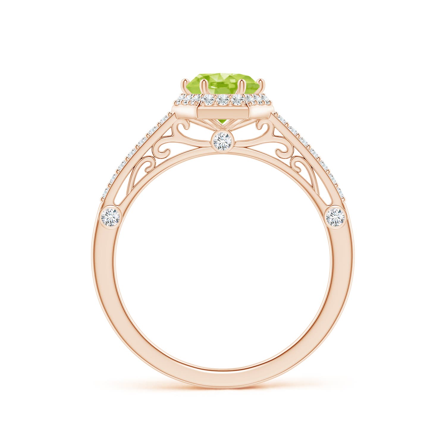 AA - Peridot / 1.23 CT / 14 KT Rose Gold