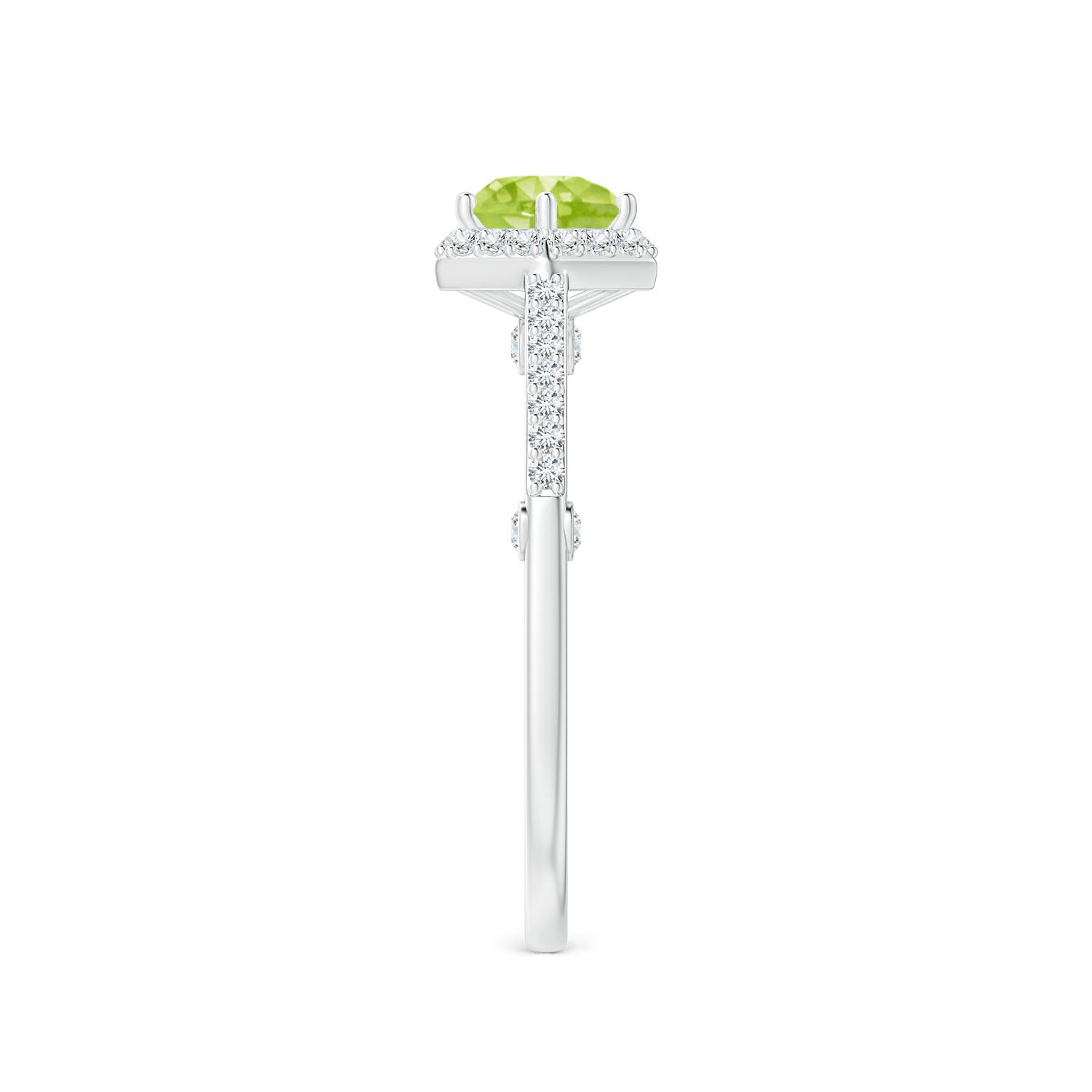 AA - Peridot / 1.23 CT / 14 KT White Gold