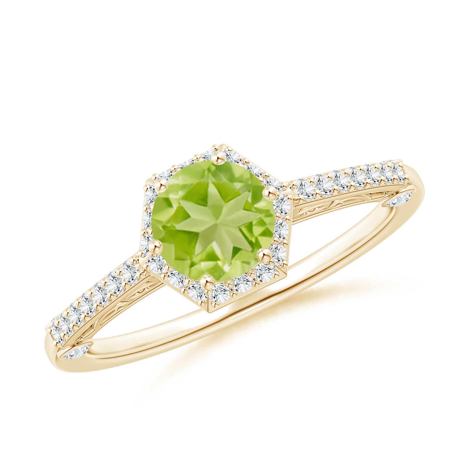 AA - Peridot / 1.23 CT / 14 KT Yellow Gold