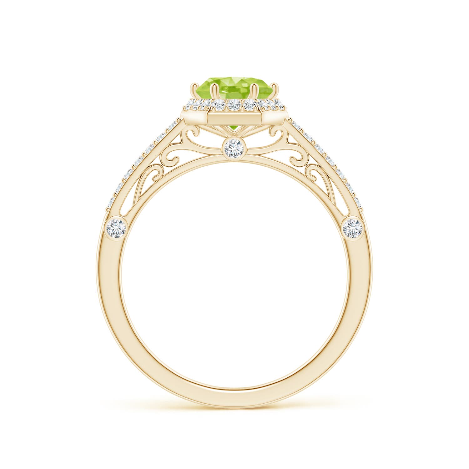 AA - Peridot / 1.23 CT / 14 KT Yellow Gold