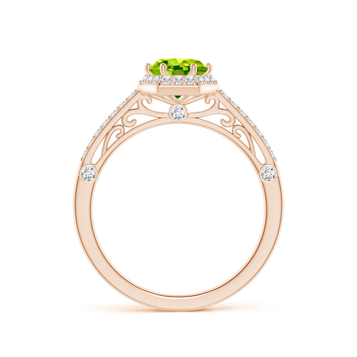 AAA - Peridot / 1.23 CT / 14 KT Rose Gold