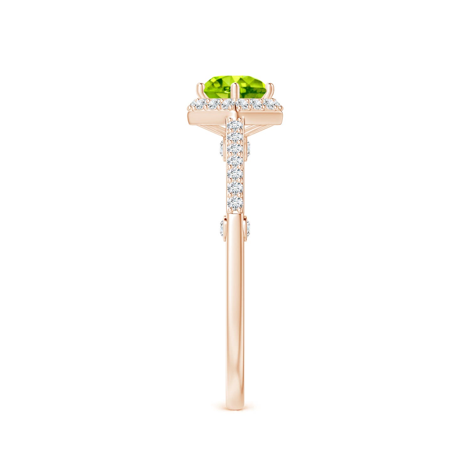 AAA - Peridot / 1.23 CT / 14 KT Rose Gold