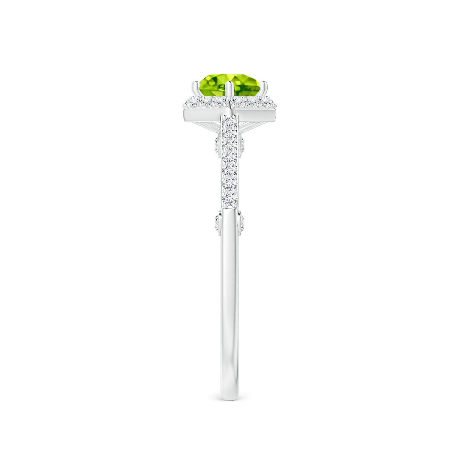 AAA - Peridot / 1.23 CT / 14 KT White Gold