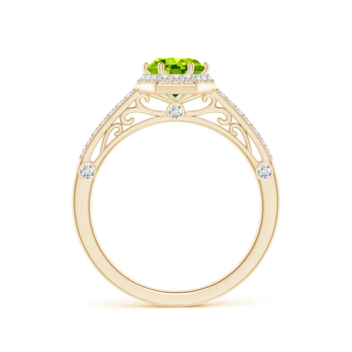 AAA - Peridot / 1.23 CT / 14 KT Yellow Gold