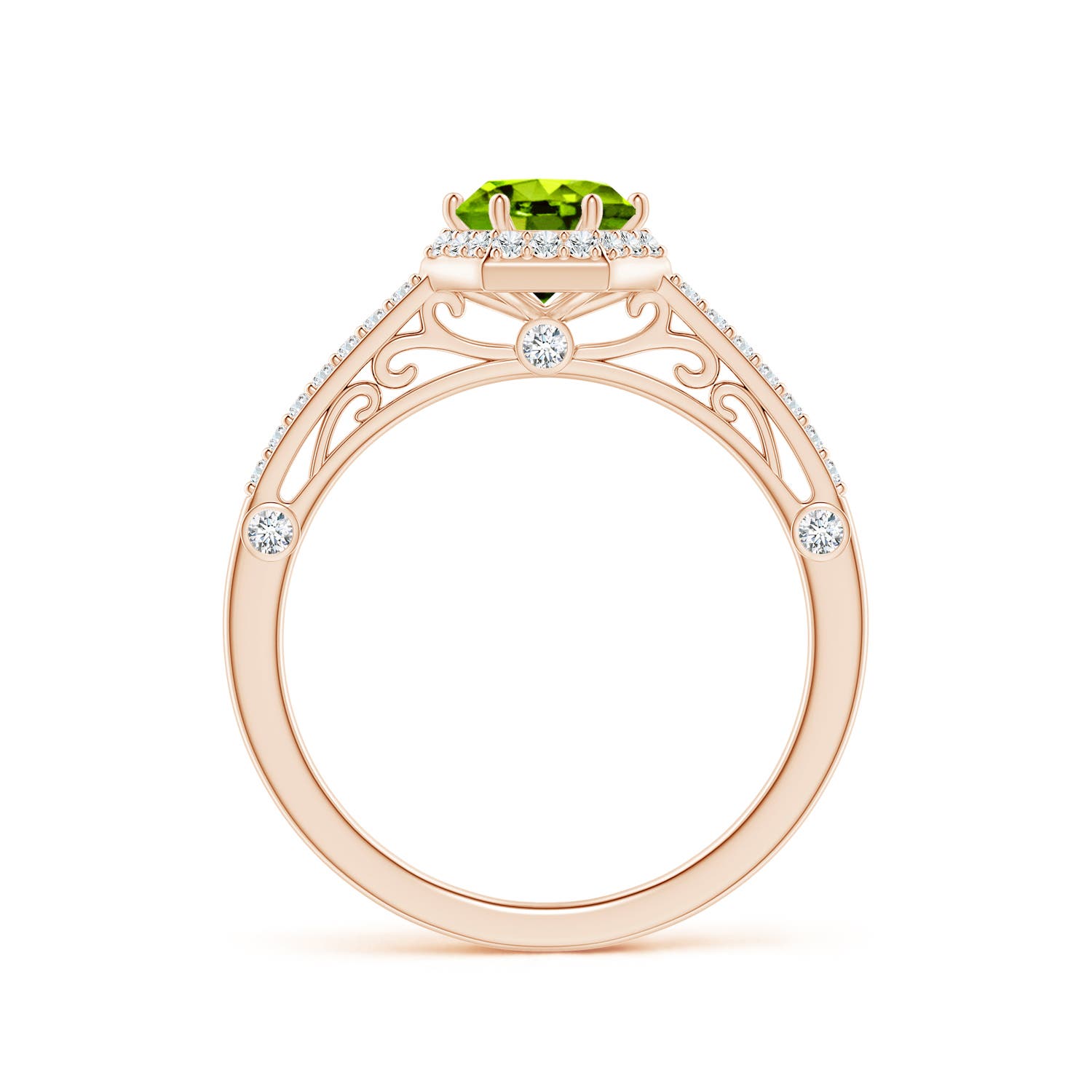 AAAA - Peridot / 1.23 CT / 14 KT Rose Gold