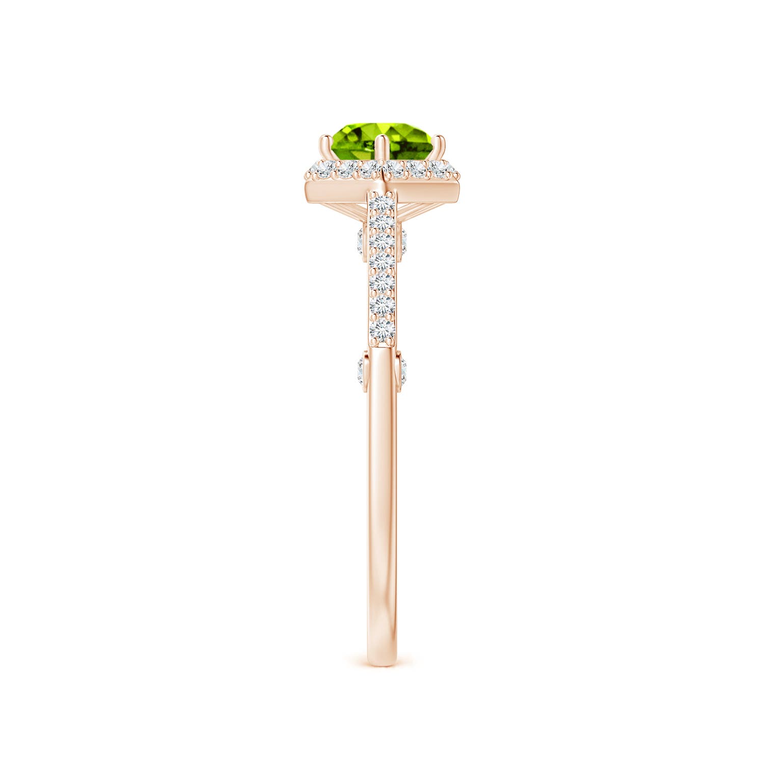 AAAA - Peridot / 1.23 CT / 14 KT Rose Gold