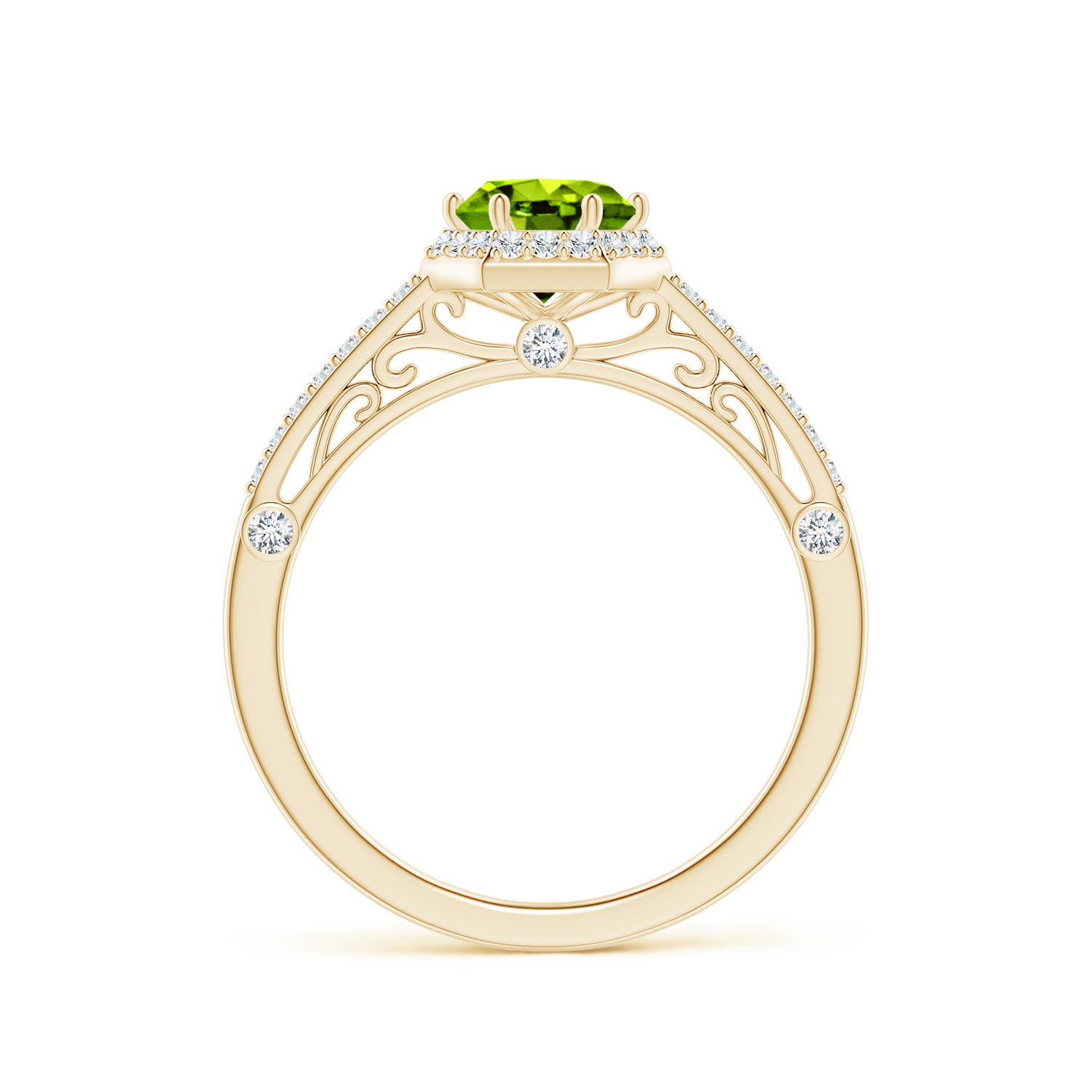 AAAA - Peridot / 1.23 CT / 14 KT Yellow Gold