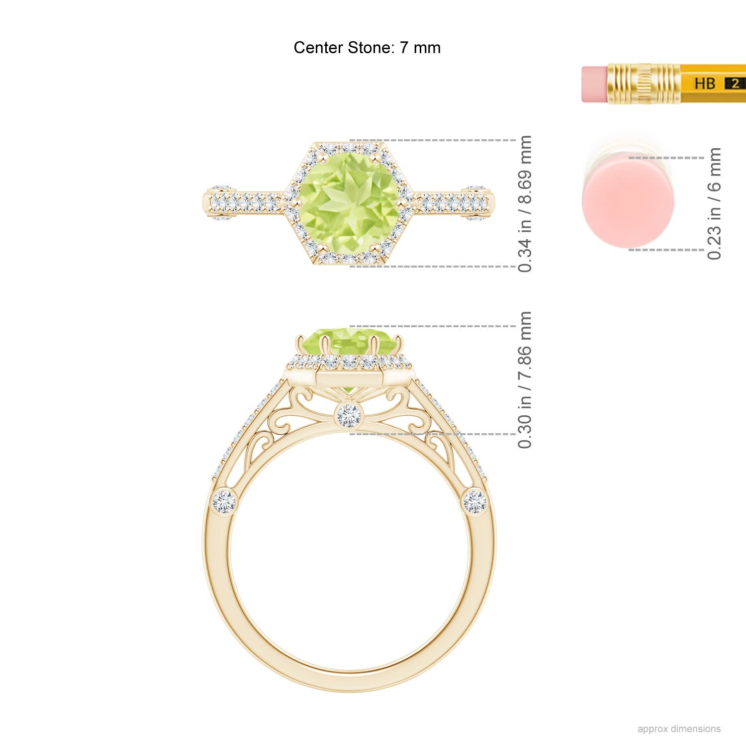 A - Peridot / 1.77 CT / 14 KT Yellow Gold