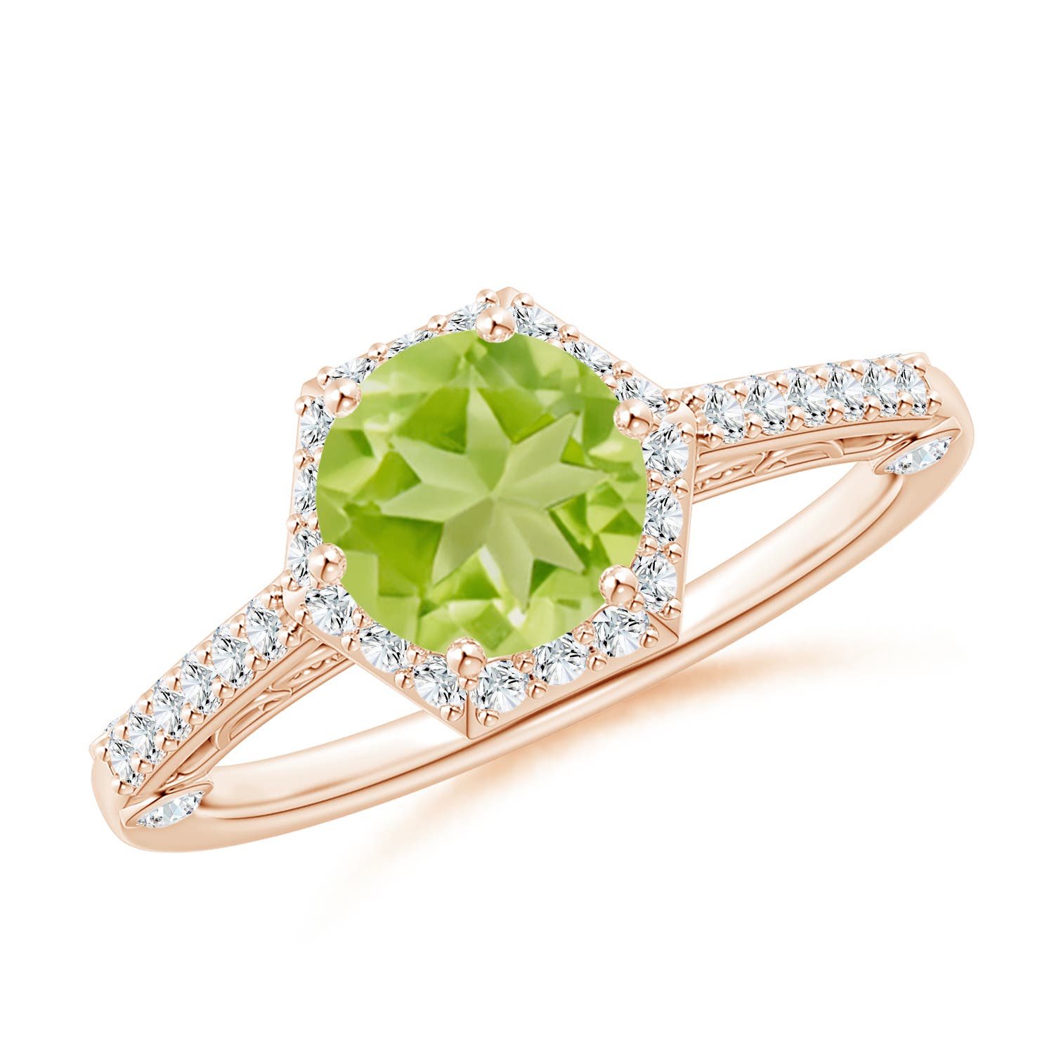 AA - Peridot / 1.77 CT / 14 KT Rose Gold