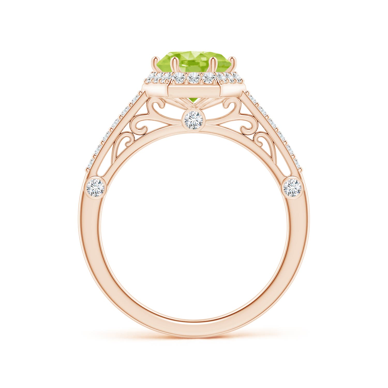 AA - Peridot / 1.77 CT / 14 KT Rose Gold