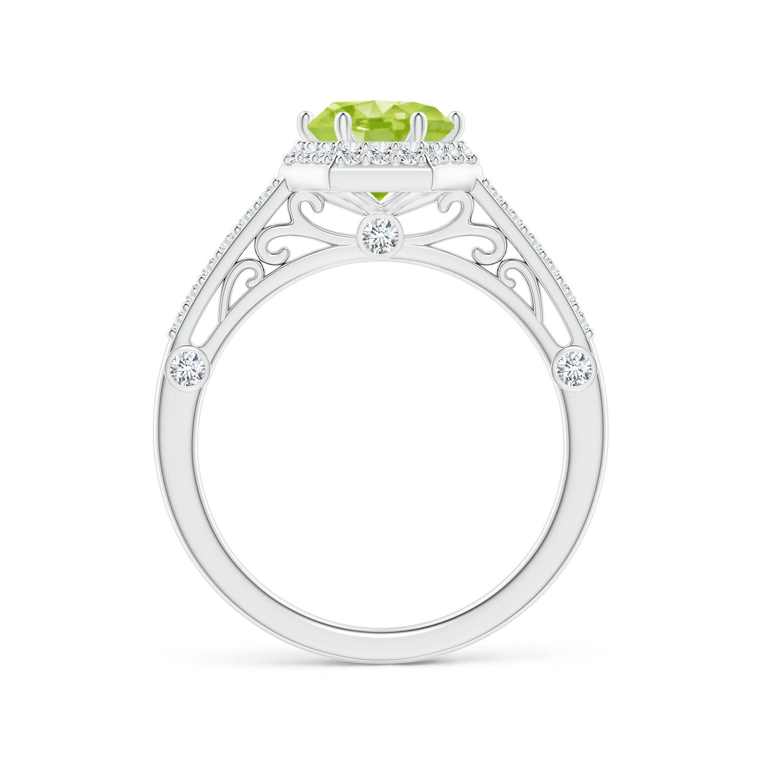 AA - Peridot / 1.77 CT / 14 KT White Gold