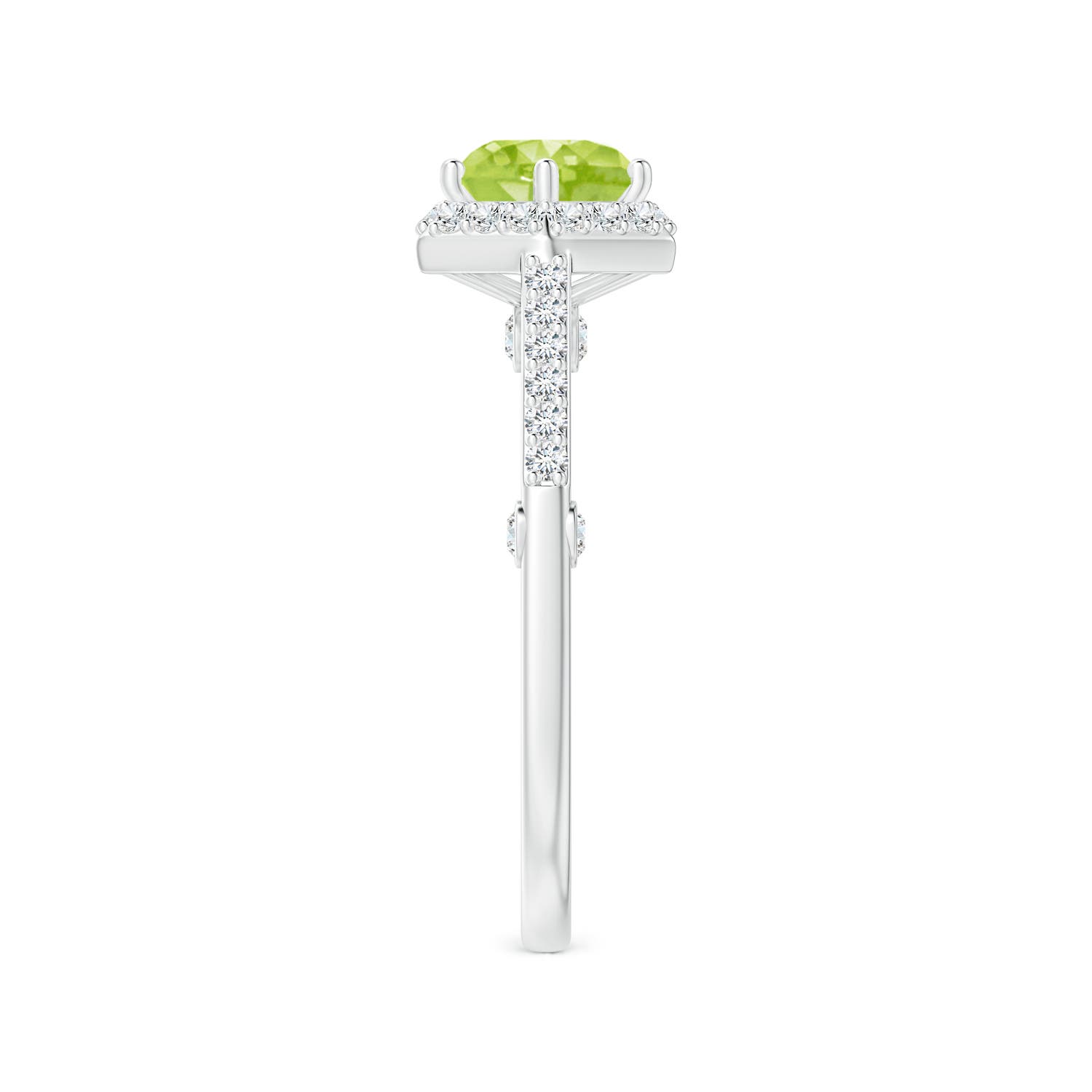 AA - Peridot / 1.77 CT / 14 KT White Gold