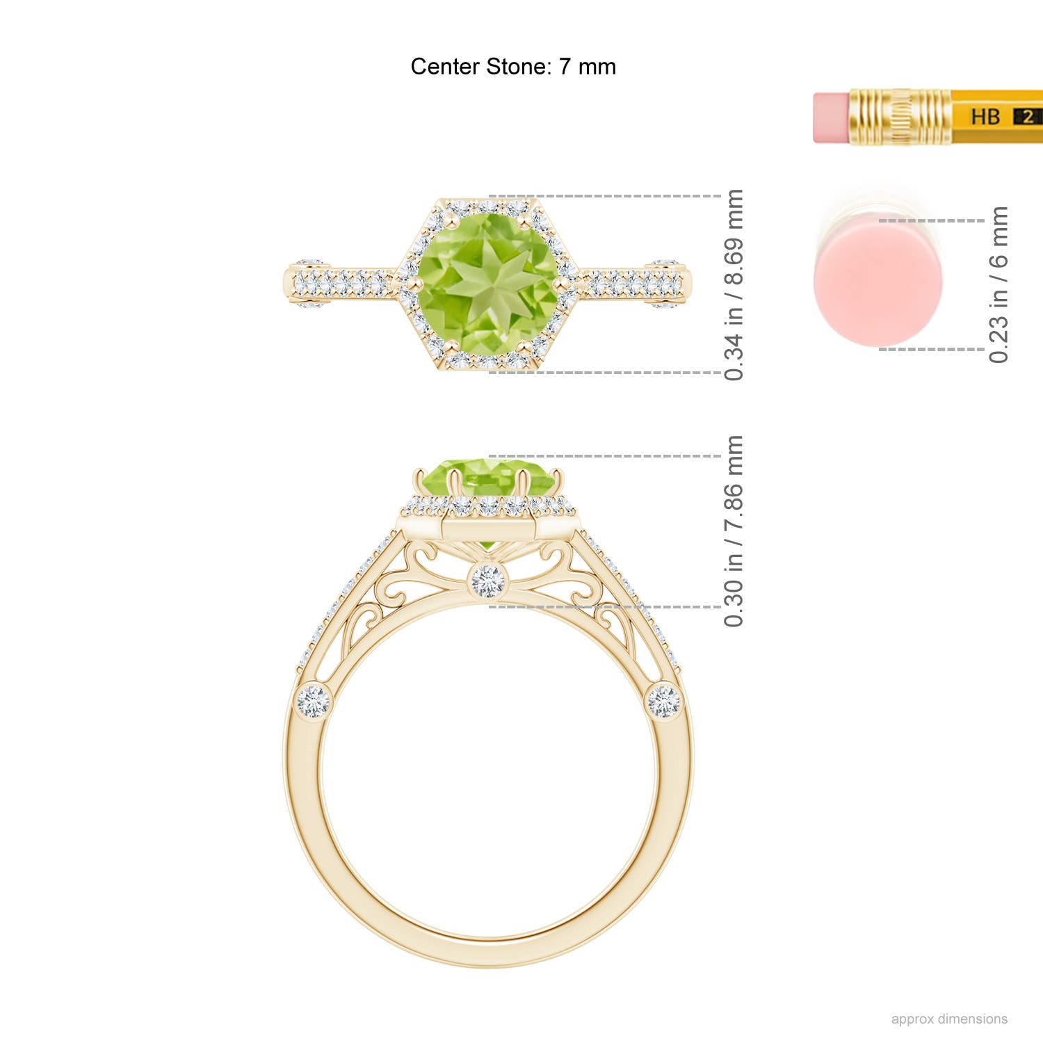 AA - Peridot / 1.77 CT / 14 KT Yellow Gold