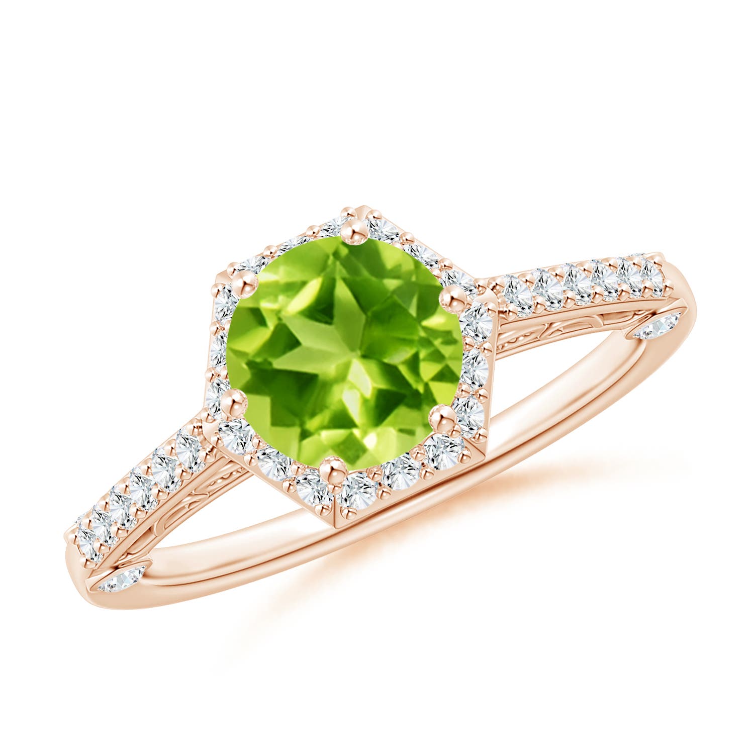 AAA - Peridot / 1.77 CT / 14 KT Rose Gold