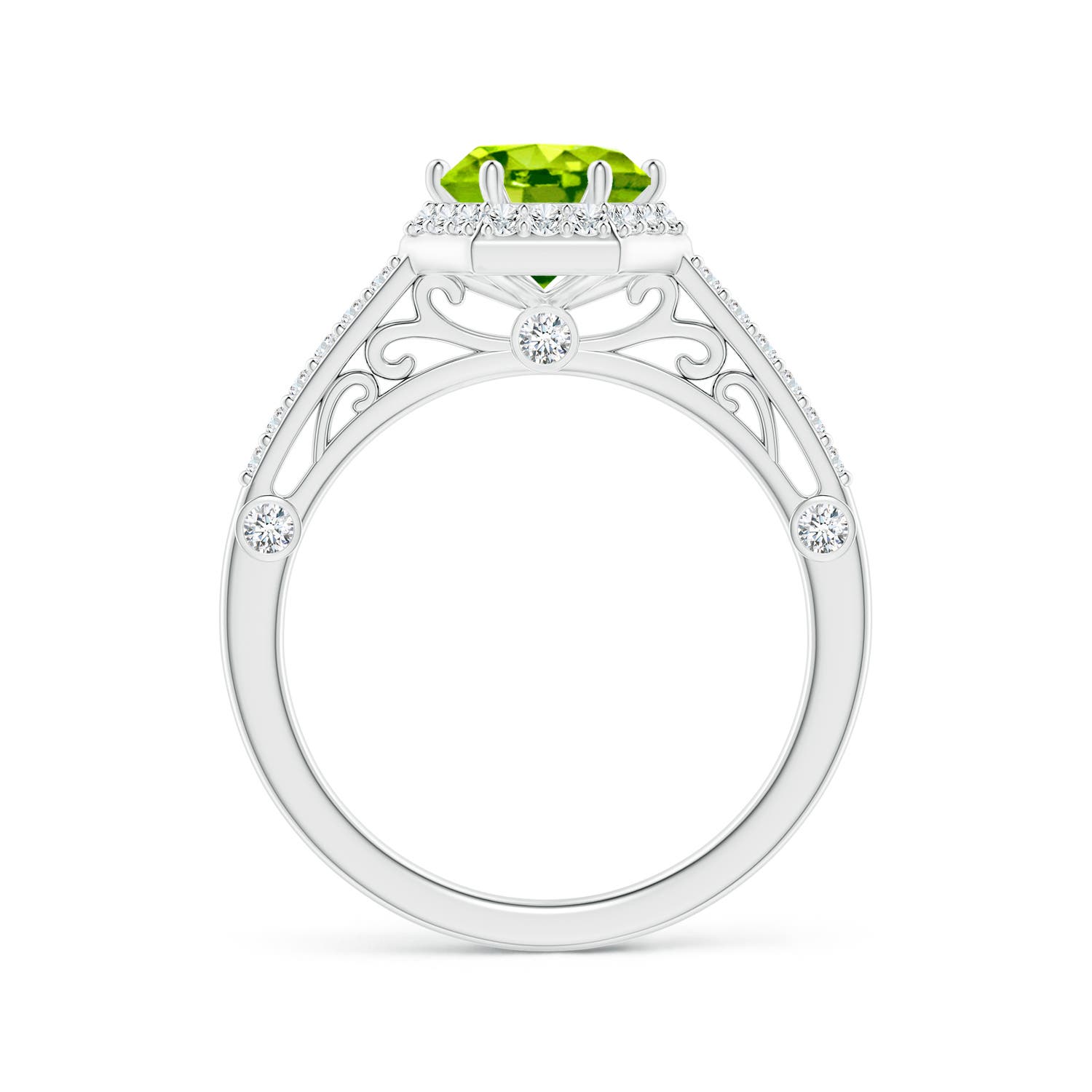 AAA - Peridot / 1.77 CT / 14 KT White Gold