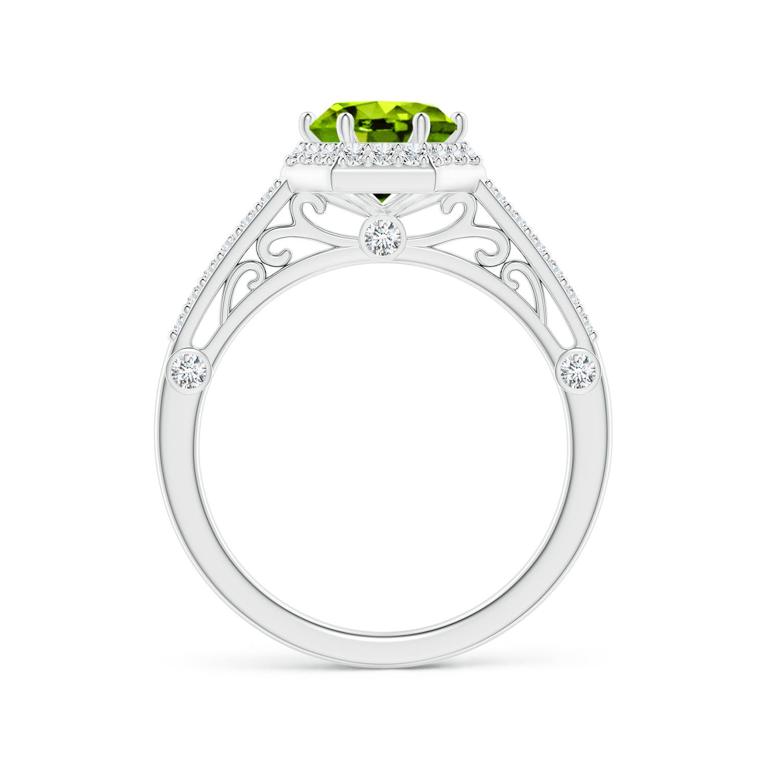 AAAA - Peridot / 1.77 CT / 14 KT White Gold