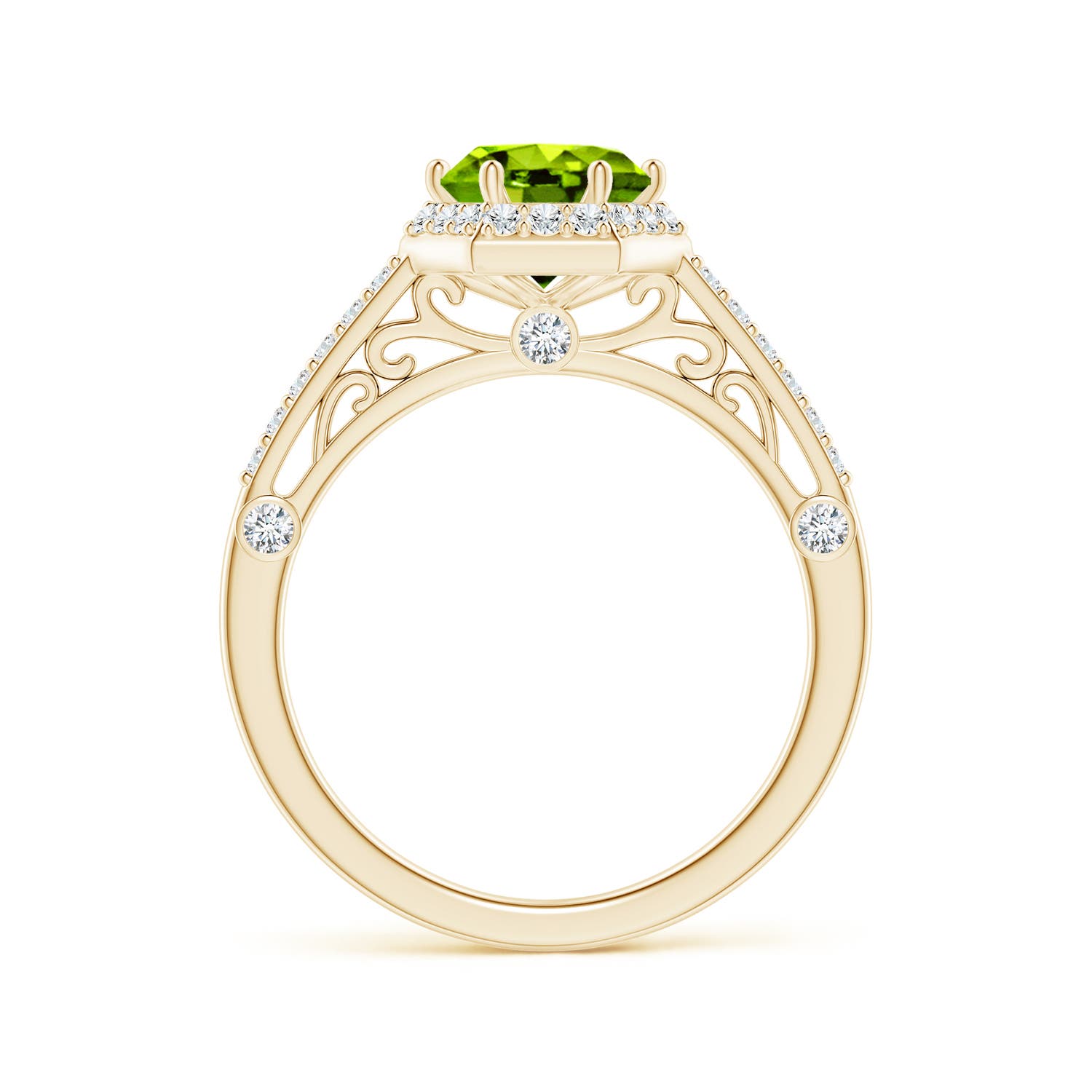 AAAA - Peridot / 1.77 CT / 14 KT Yellow Gold