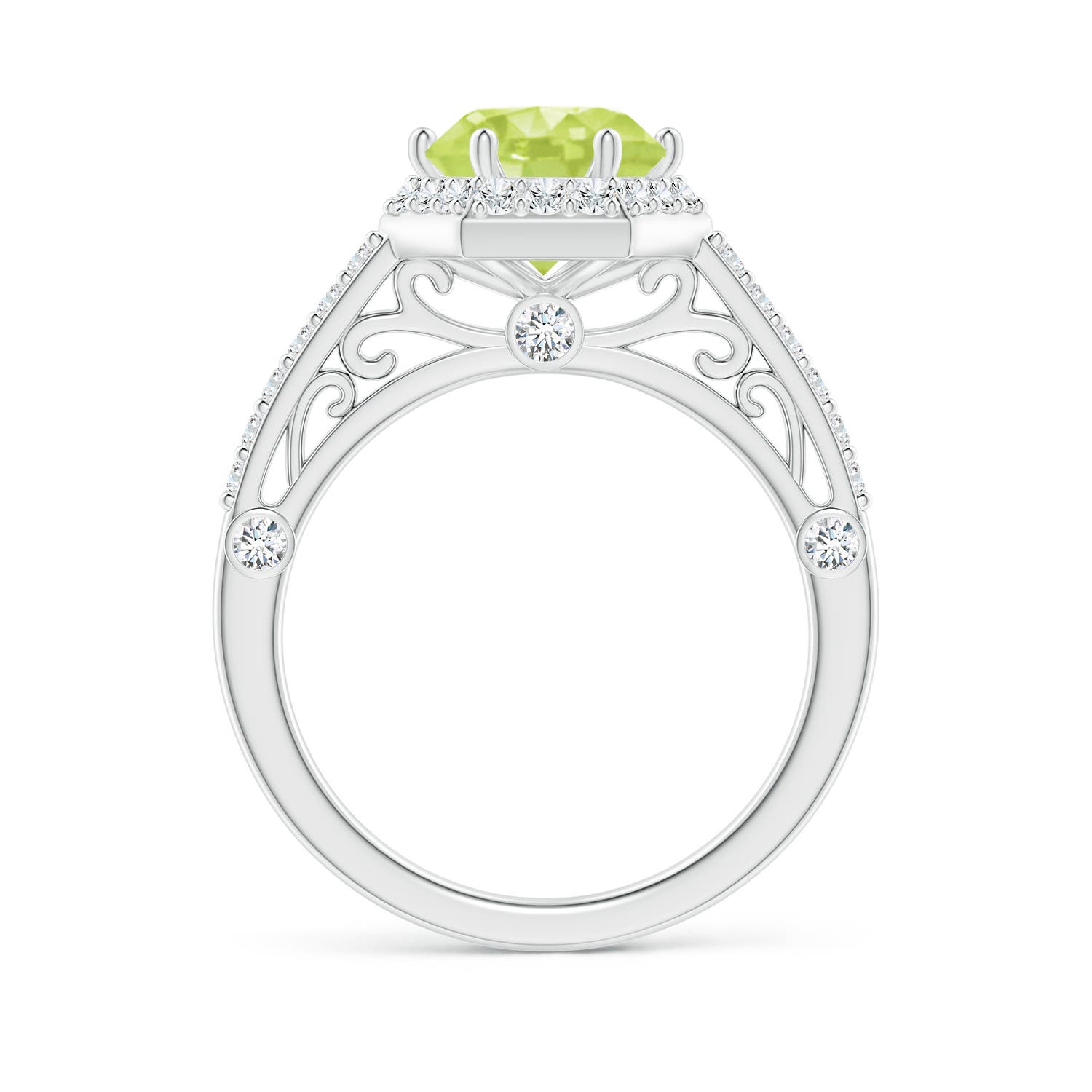 A - Peridot / 2.44 CT / 14 KT White Gold