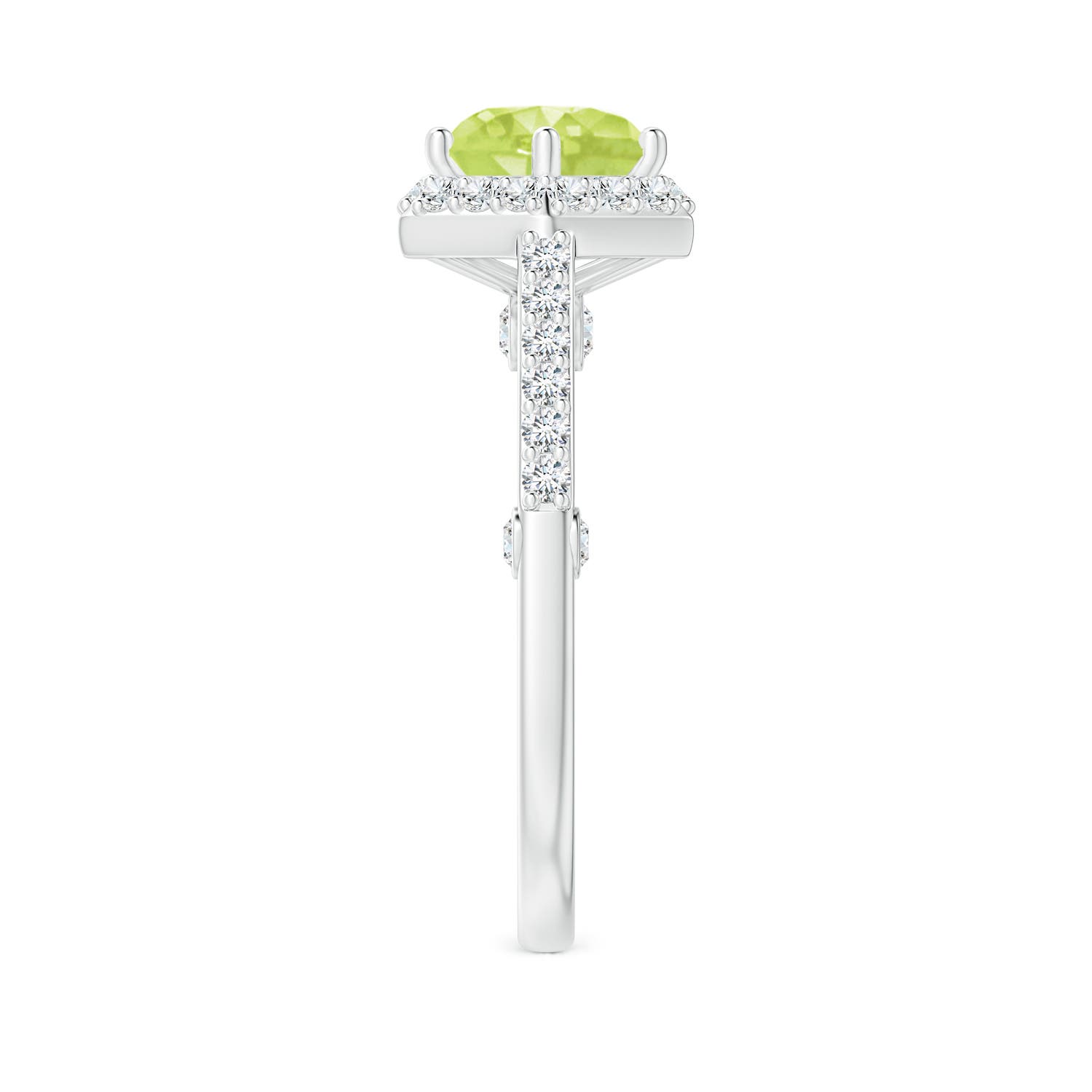 A - Peridot / 2.44 CT / 14 KT White Gold