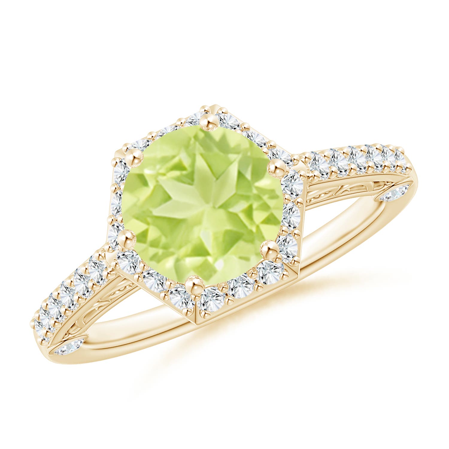 A - Peridot / 2.44 CT / 14 KT Yellow Gold