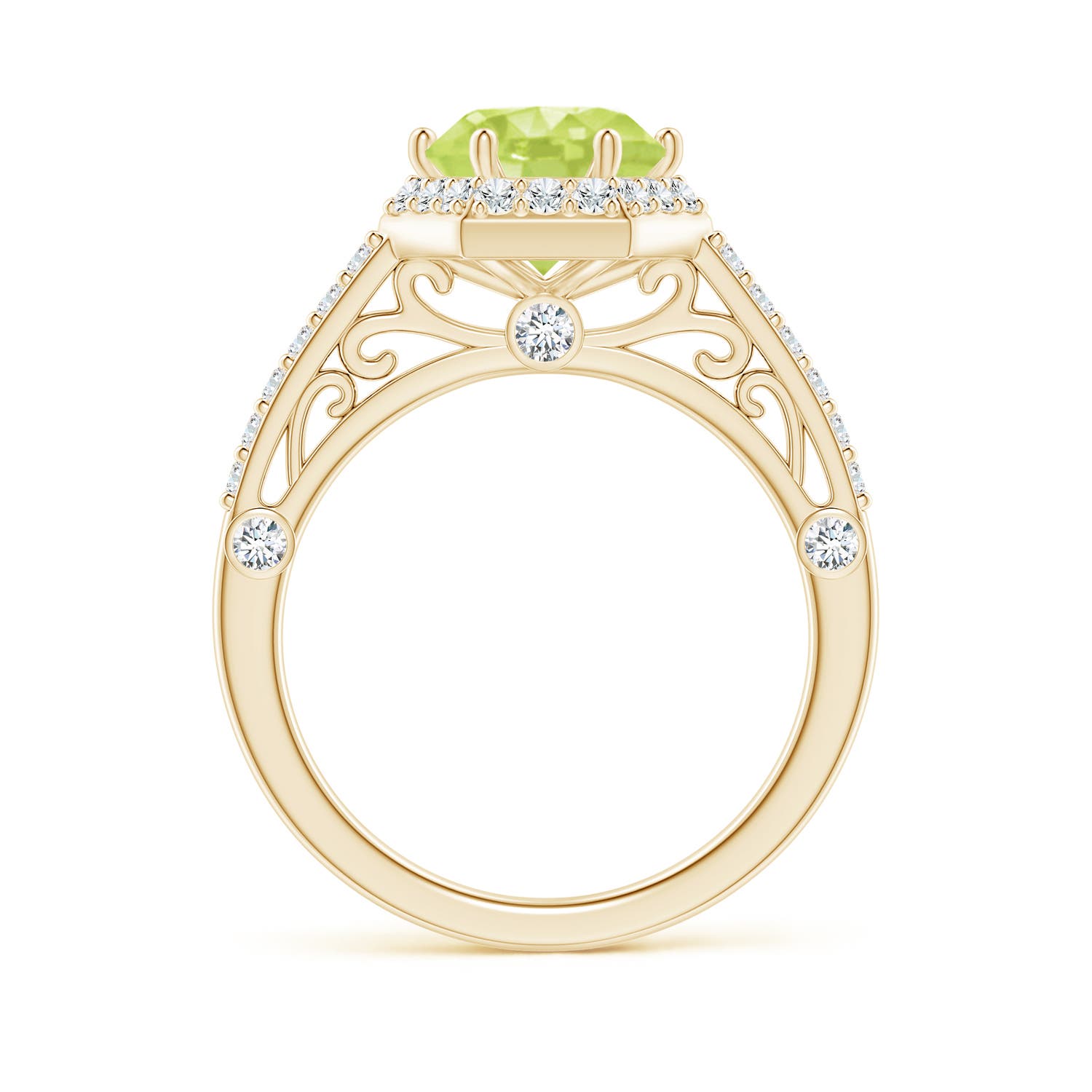 A - Peridot / 2.44 CT / 14 KT Yellow Gold