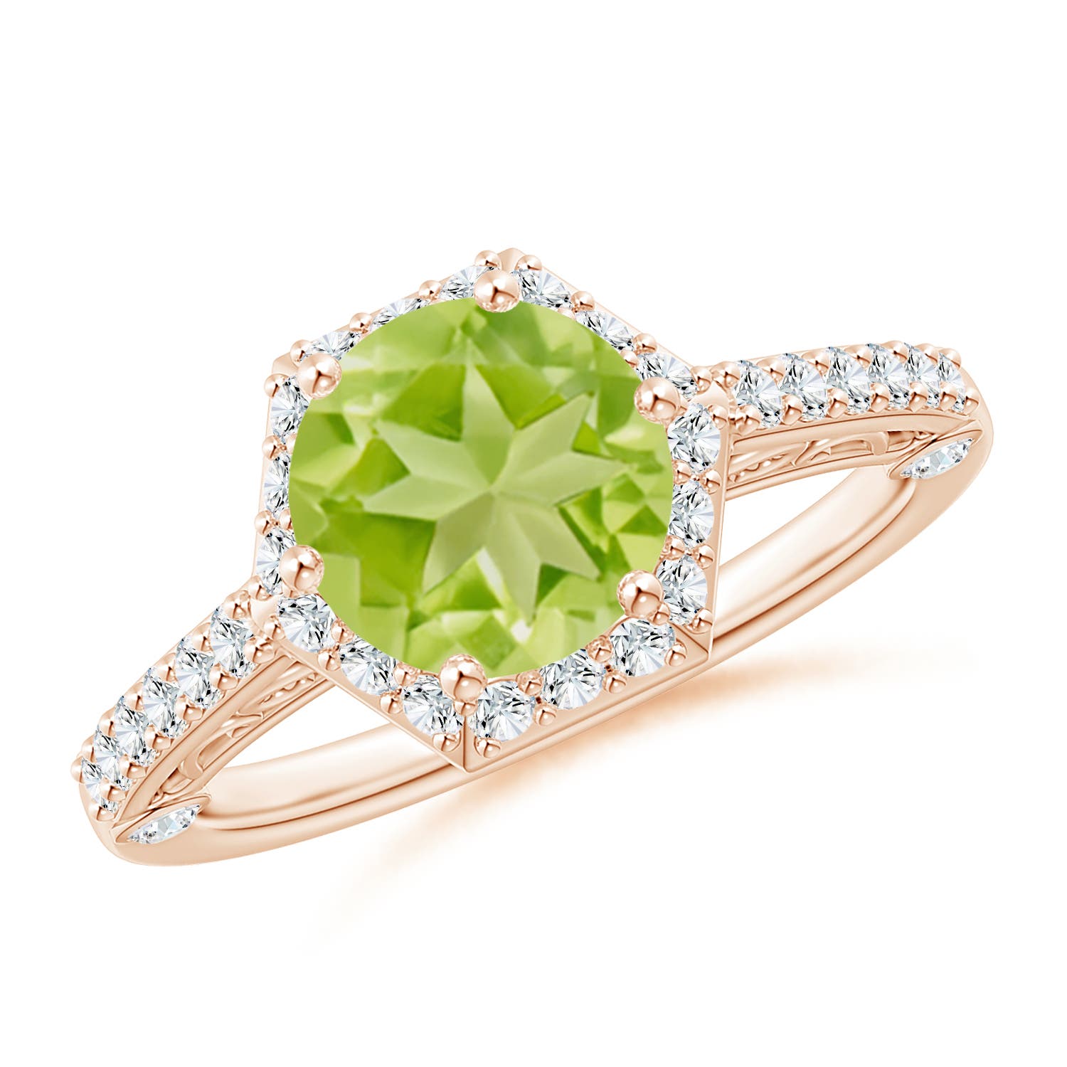 AA - Peridot / 2.44 CT / 14 KT Rose Gold