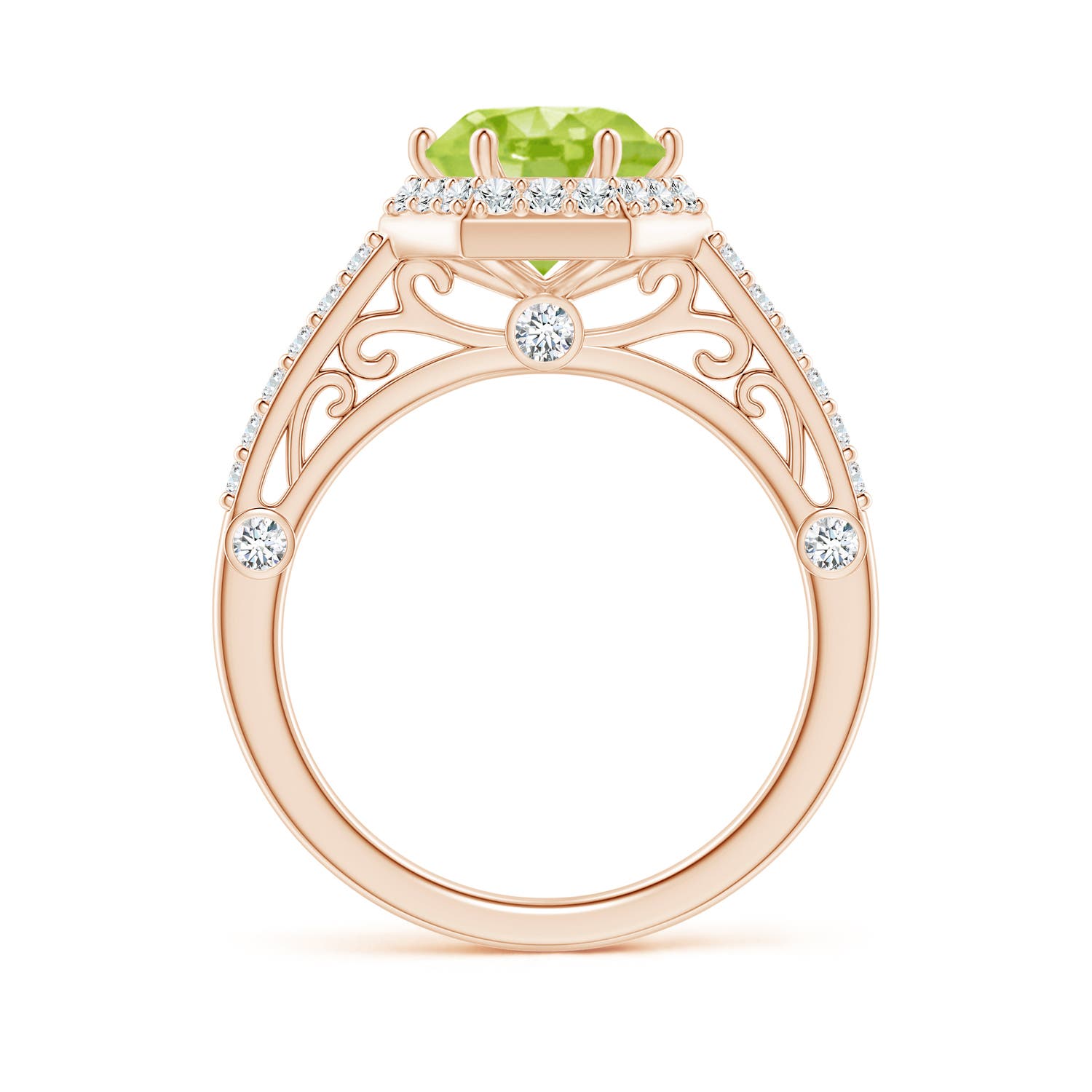 AA - Peridot / 2.44 CT / 14 KT Rose Gold