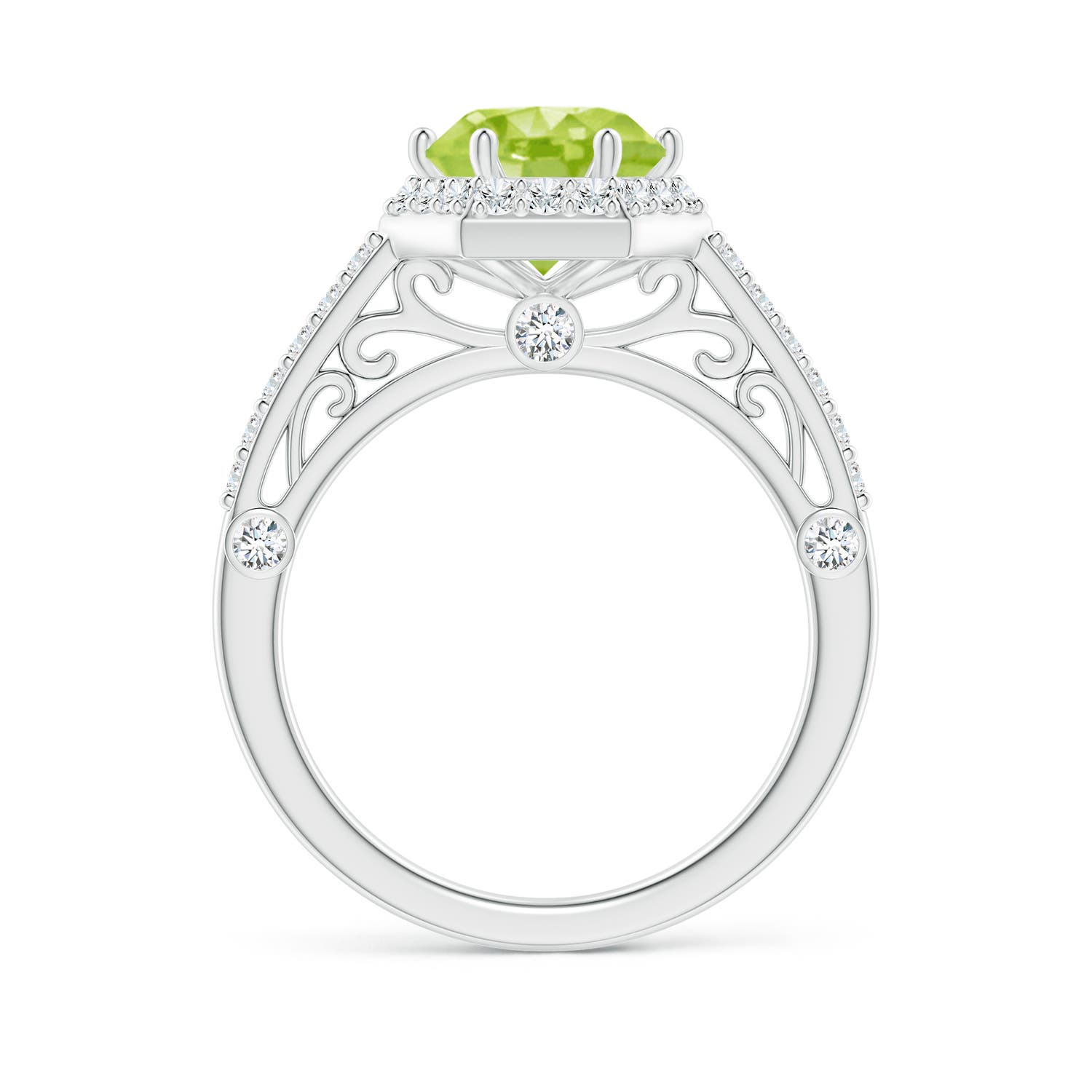 AA - Peridot / 2.44 CT / 14 KT White Gold