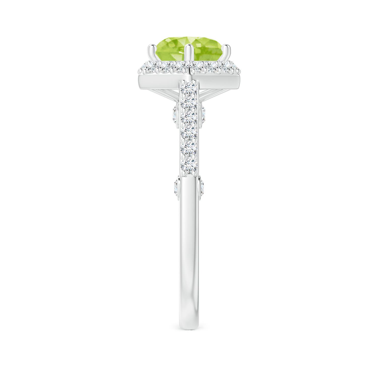 AA - Peridot / 2.44 CT / 14 KT White Gold