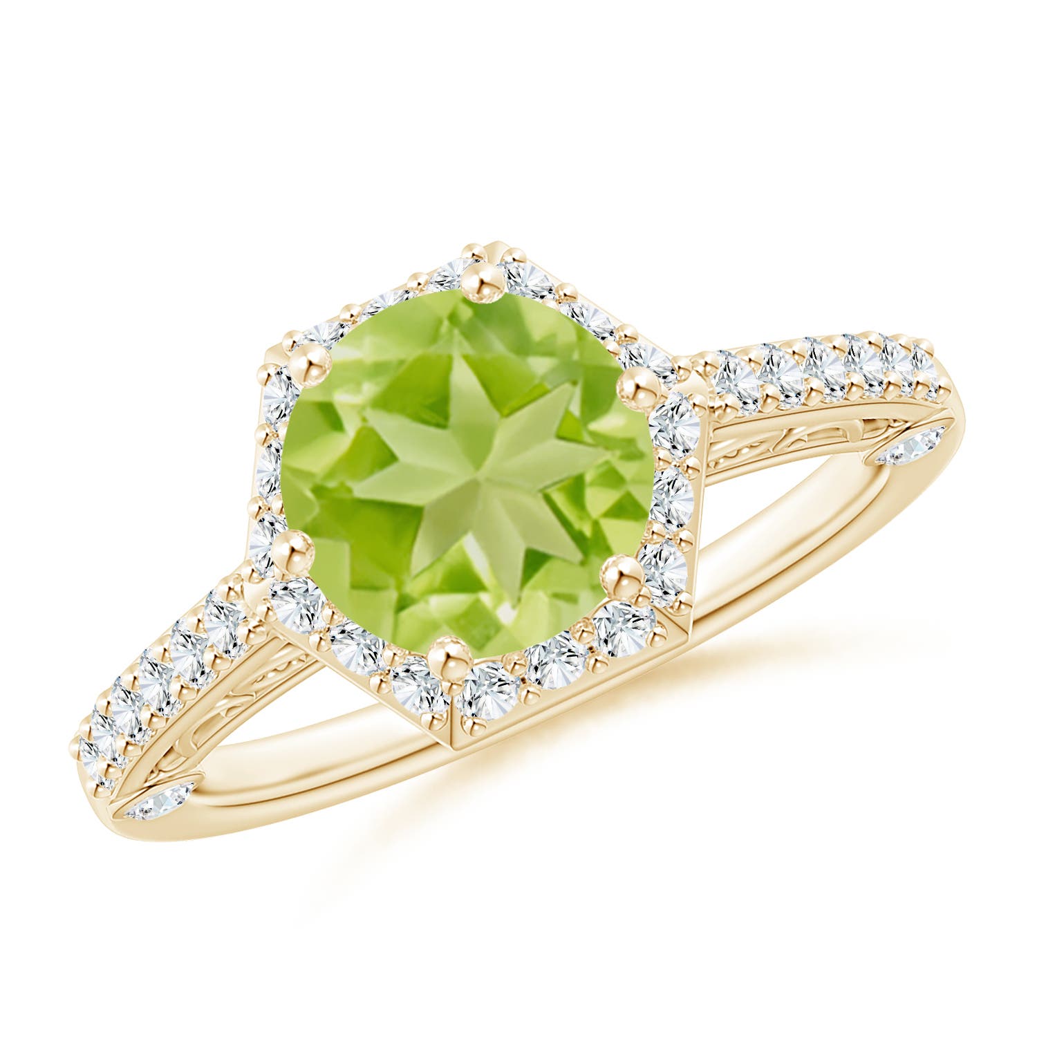 AA - Peridot / 2.44 CT / 14 KT Yellow Gold