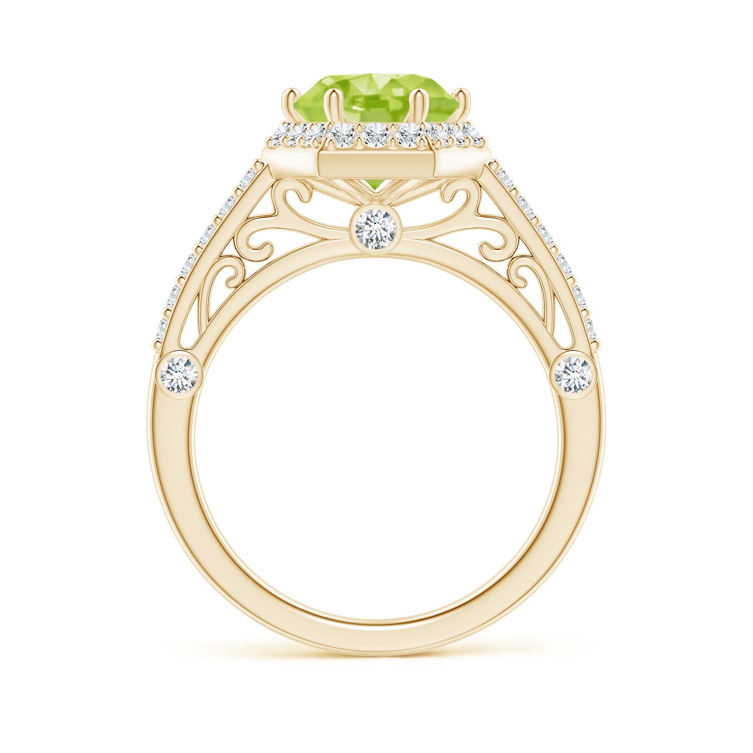 AA - Peridot / 2.44 CT / 14 KT Yellow Gold