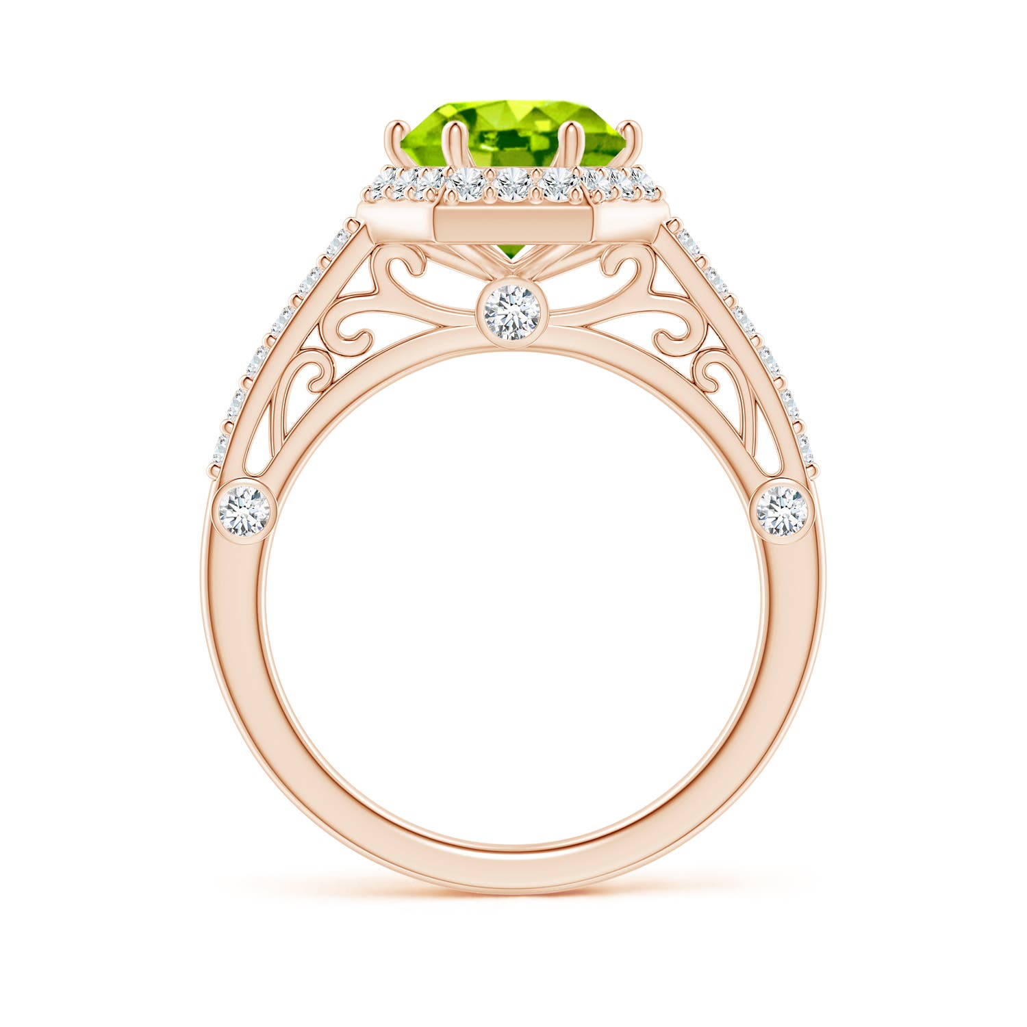 AAA - Peridot / 2.44 CT / 14 KT Rose Gold