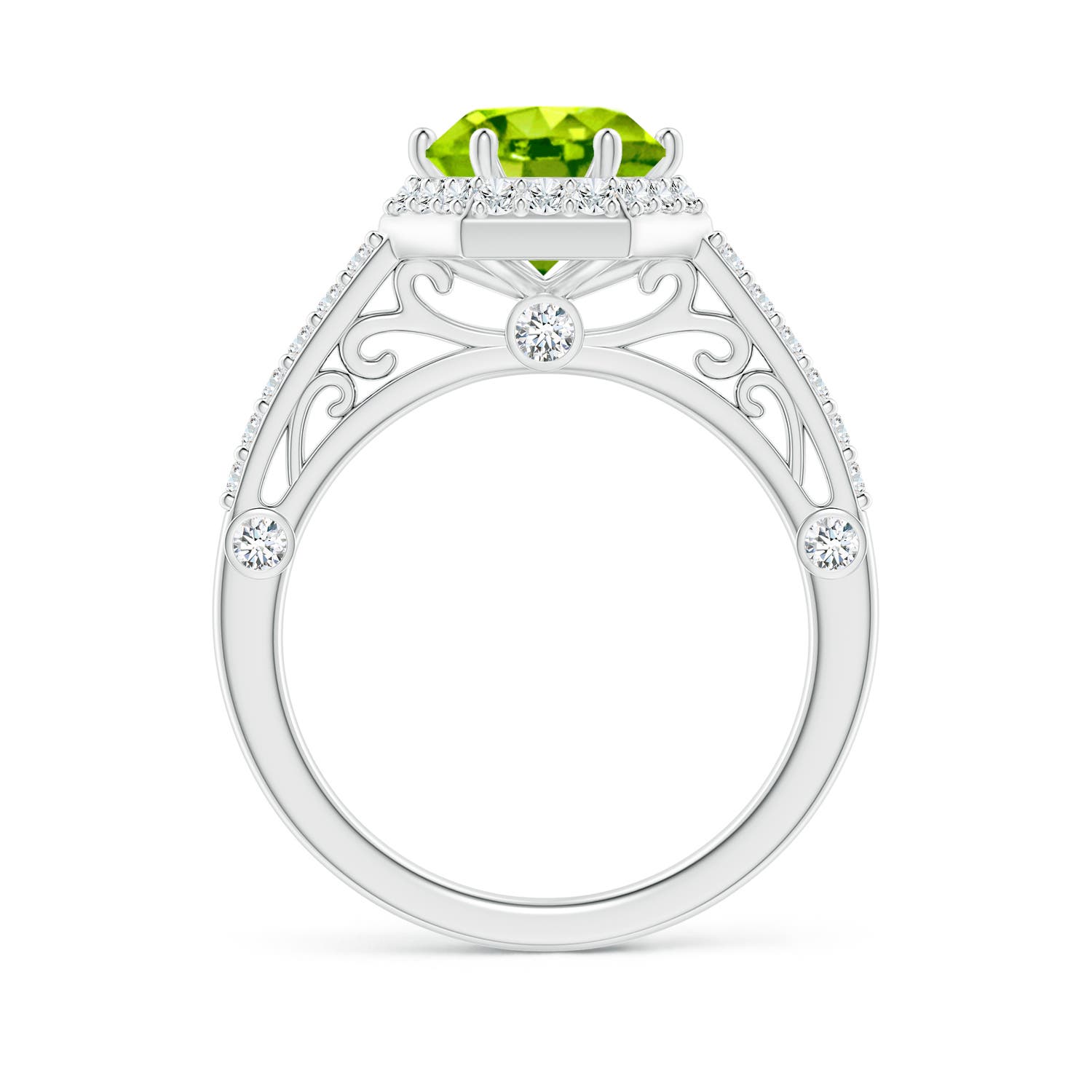 AAA - Peridot / 2.44 CT / 14 KT White Gold