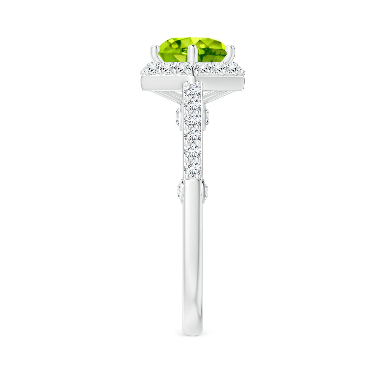 AAA - Peridot / 2.44 CT / 14 KT White Gold