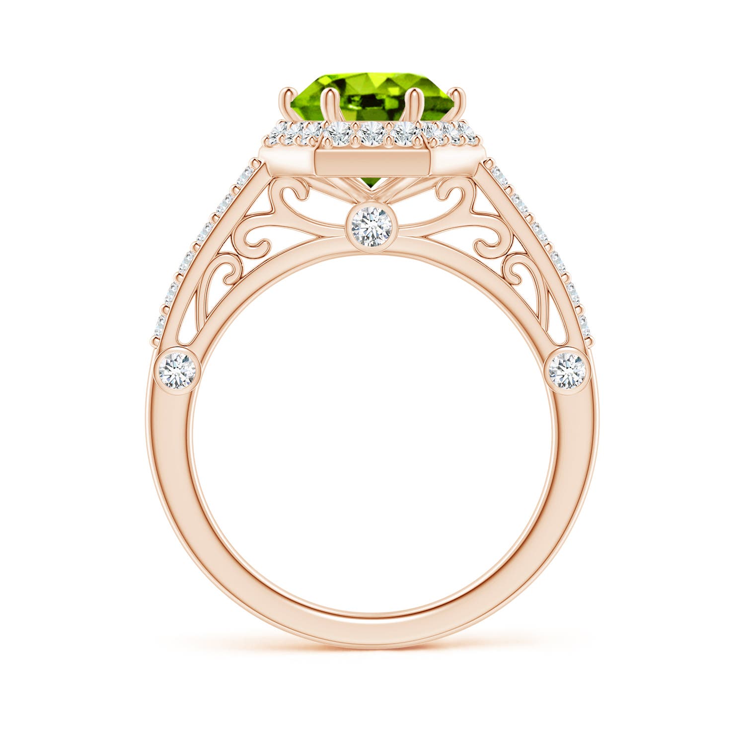 AAAA - Peridot / 2.44 CT / 14 KT Rose Gold