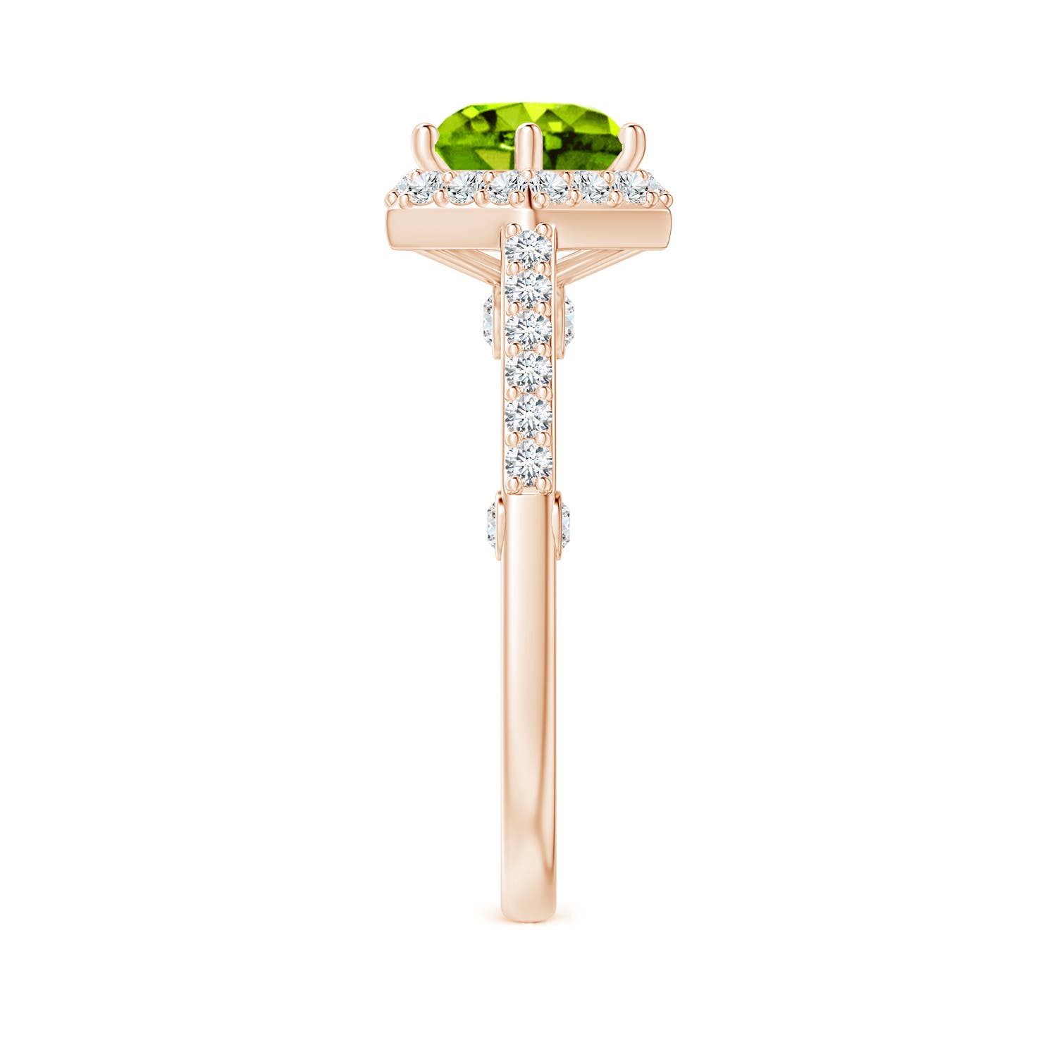 AAAA - Peridot / 2.44 CT / 14 KT Rose Gold