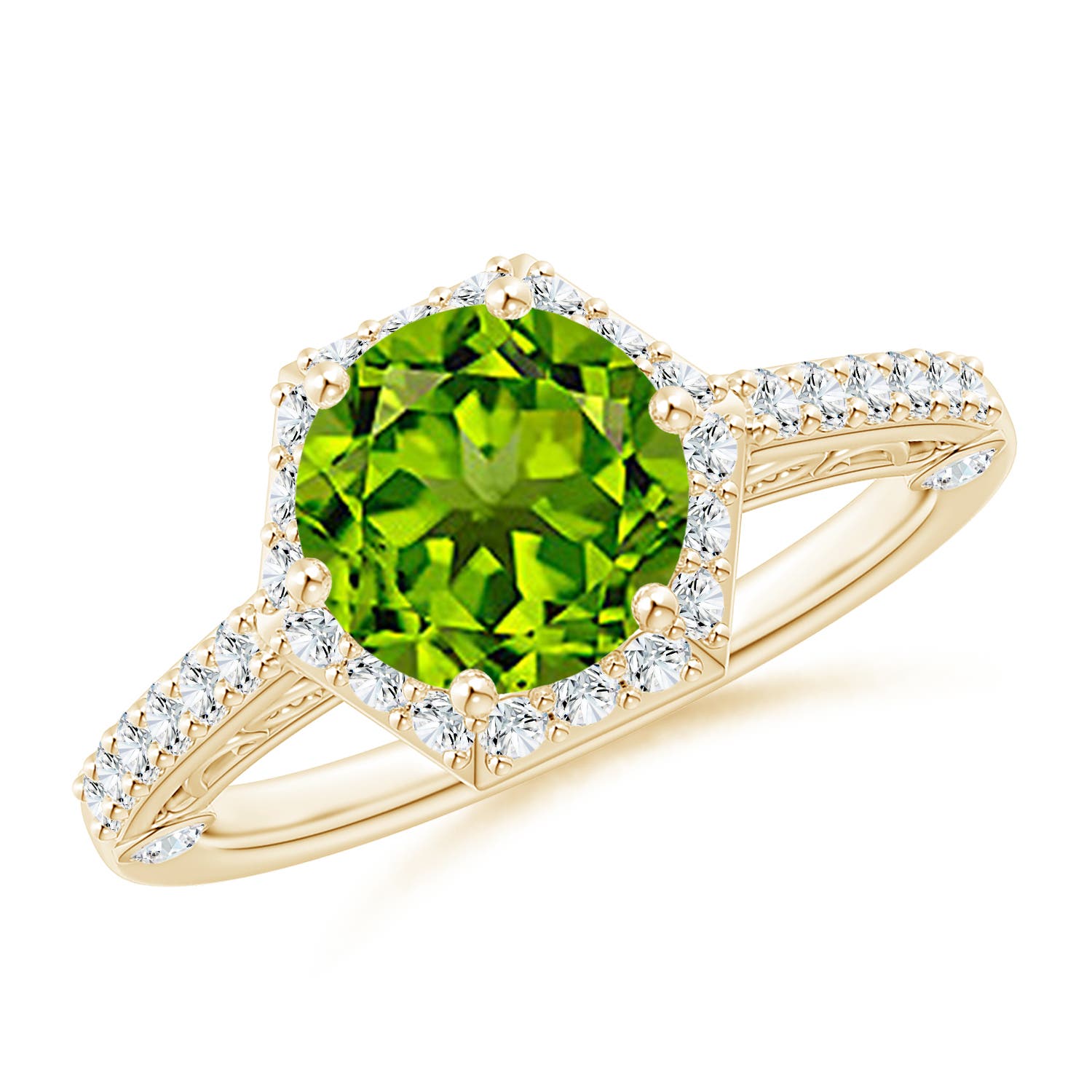 AAAA - Peridot / 2.44 CT / 14 KT Yellow Gold