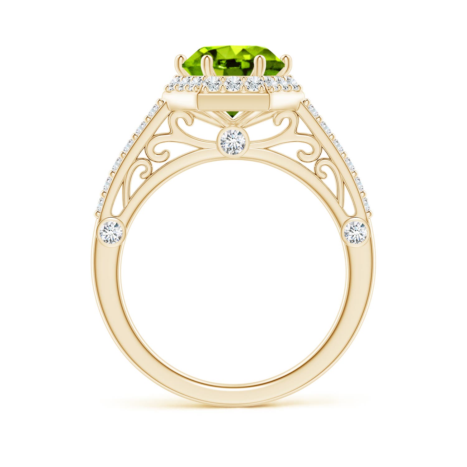 AAAA - Peridot / 2.44 CT / 14 KT Yellow Gold