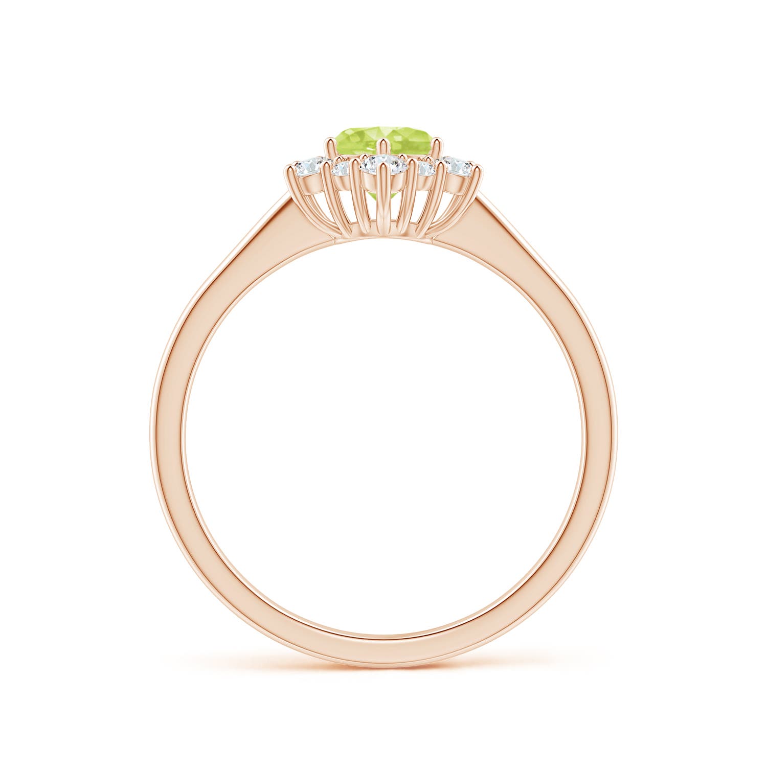 A - Peridot / 0.83 CT / 14 KT Rose Gold