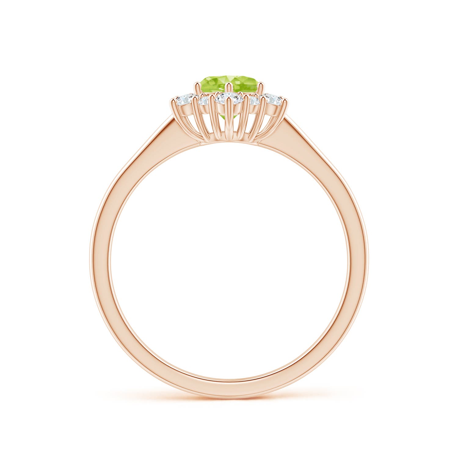 AA - Peridot / 0.83 CT / 14 KT Rose Gold