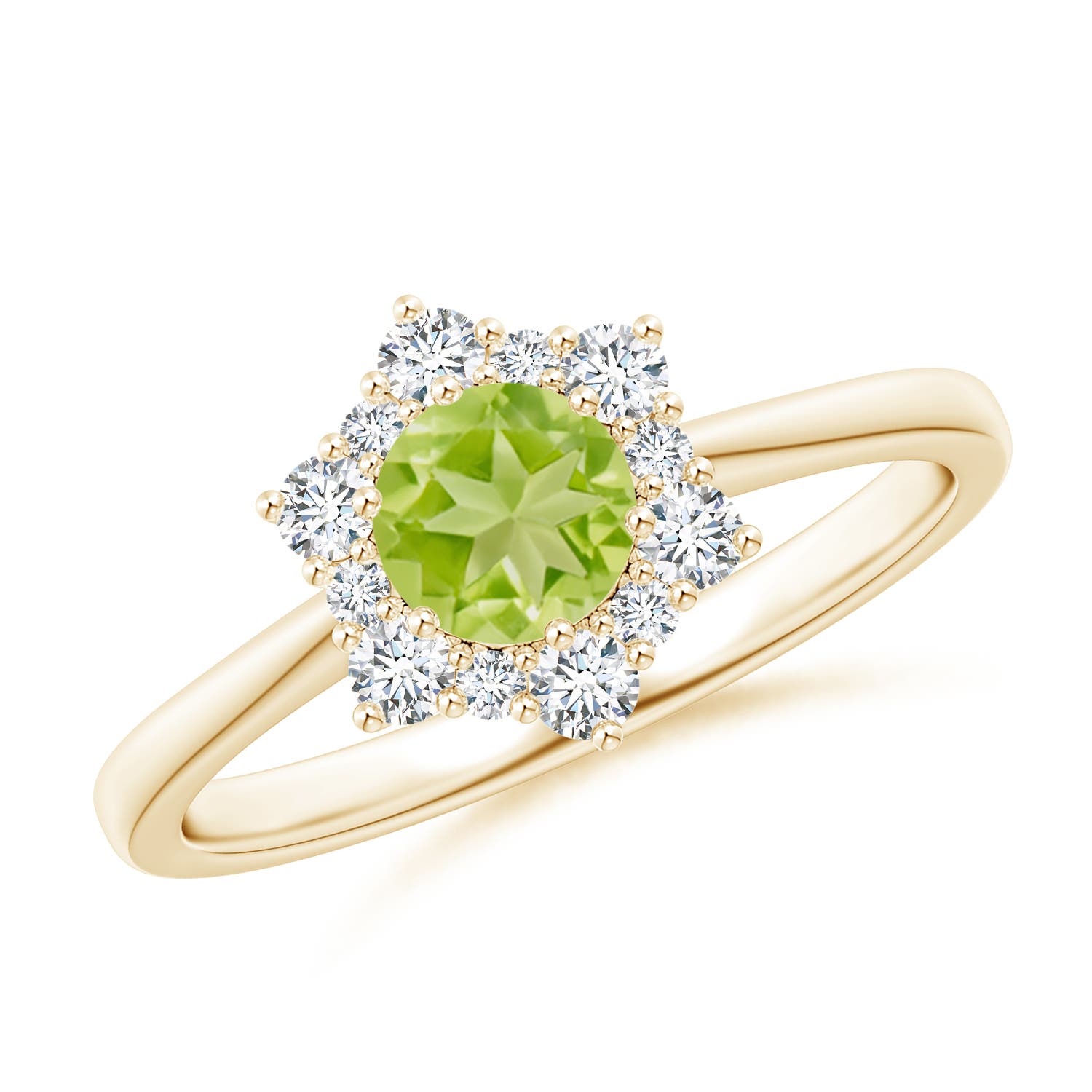 AA - Peridot / 0.83 CT / 14 KT Yellow Gold