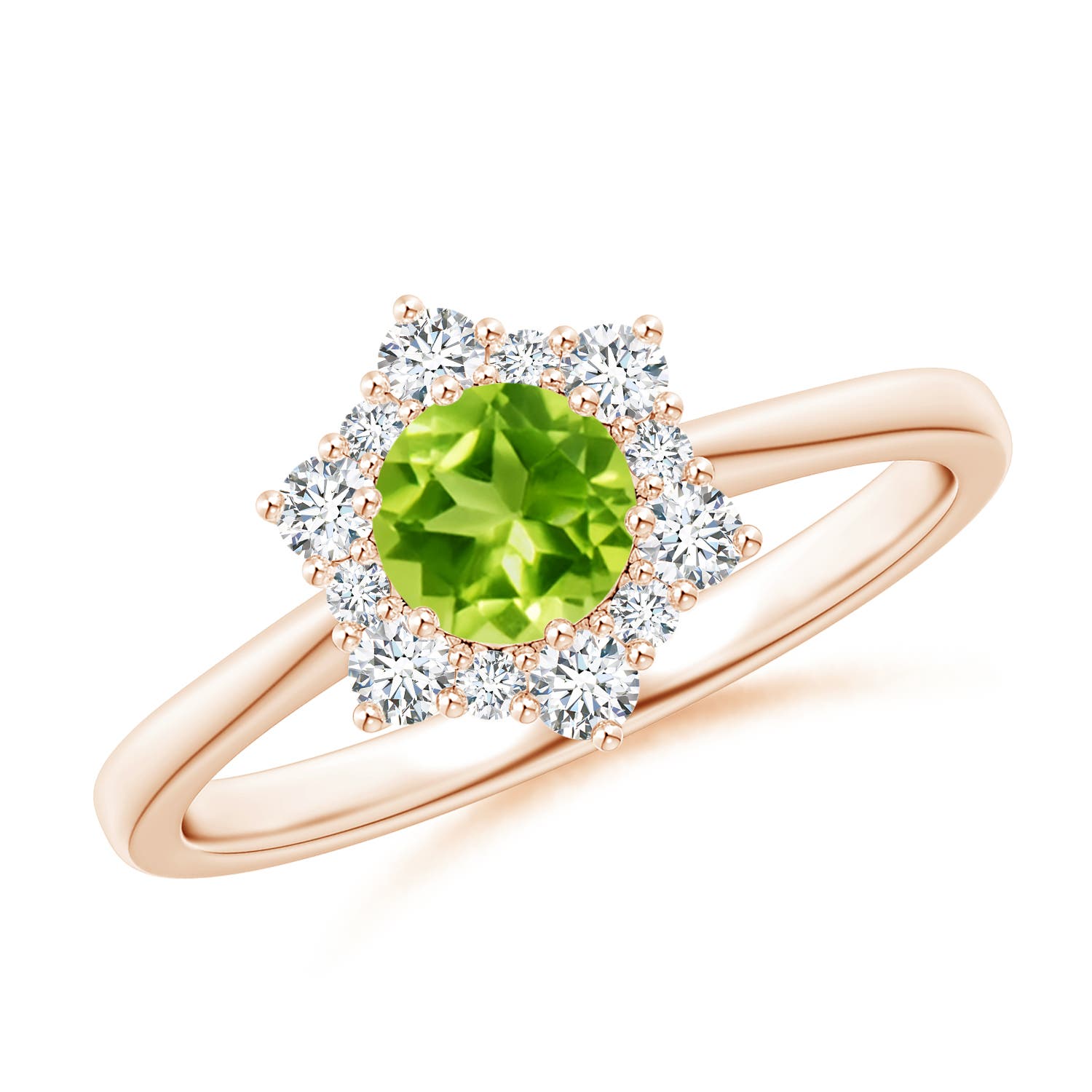 AAA - Peridot / 0.83 CT / 14 KT Rose Gold