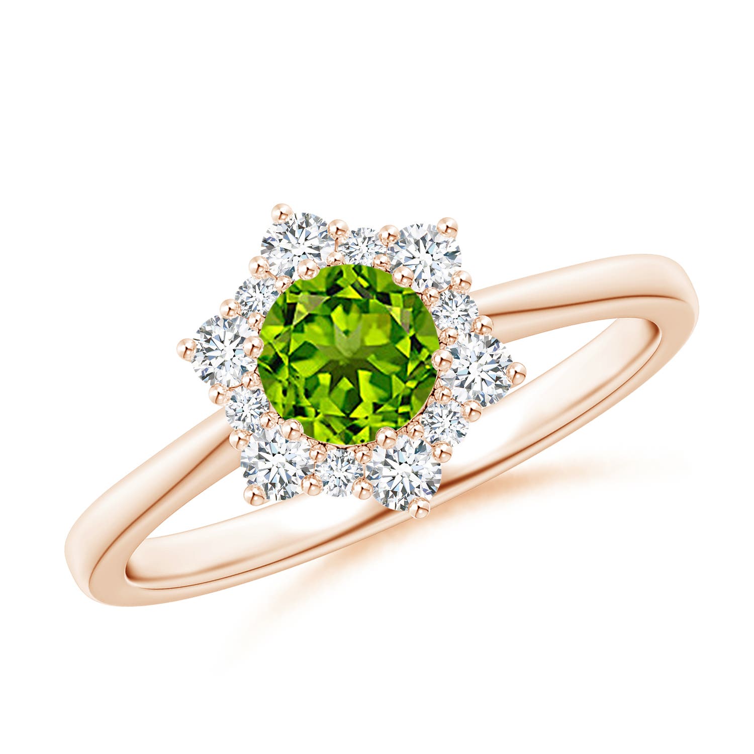 AAAA - Peridot / 0.83 CT / 14 KT Rose Gold