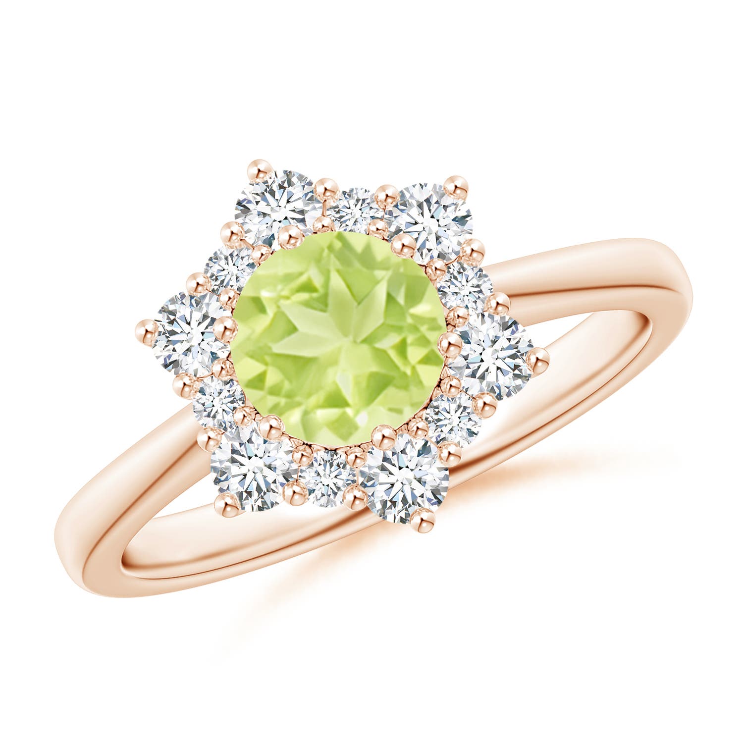 A - Peridot / 1.47 CT / 14 KT Rose Gold