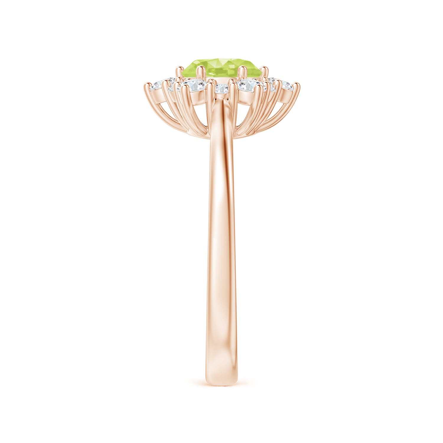 A - Peridot / 1.47 CT / 14 KT Rose Gold