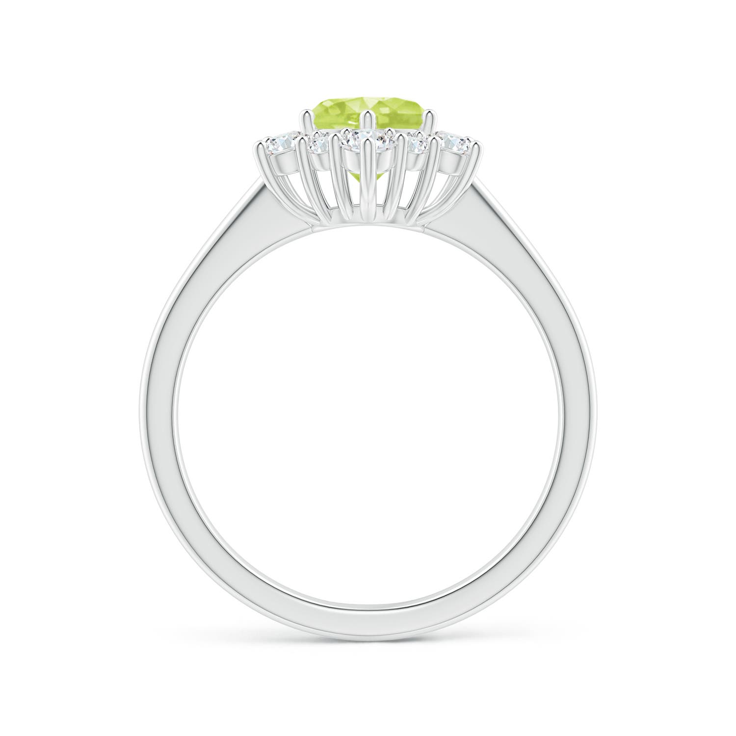 A - Peridot / 1.47 CT / 14 KT White Gold