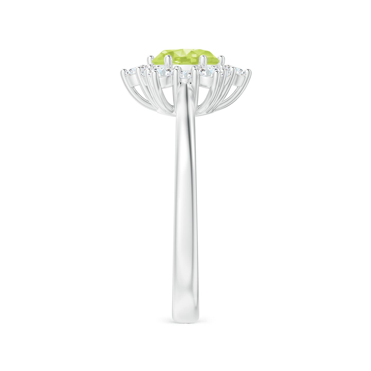 A - Peridot / 1.47 CT / 14 KT White Gold